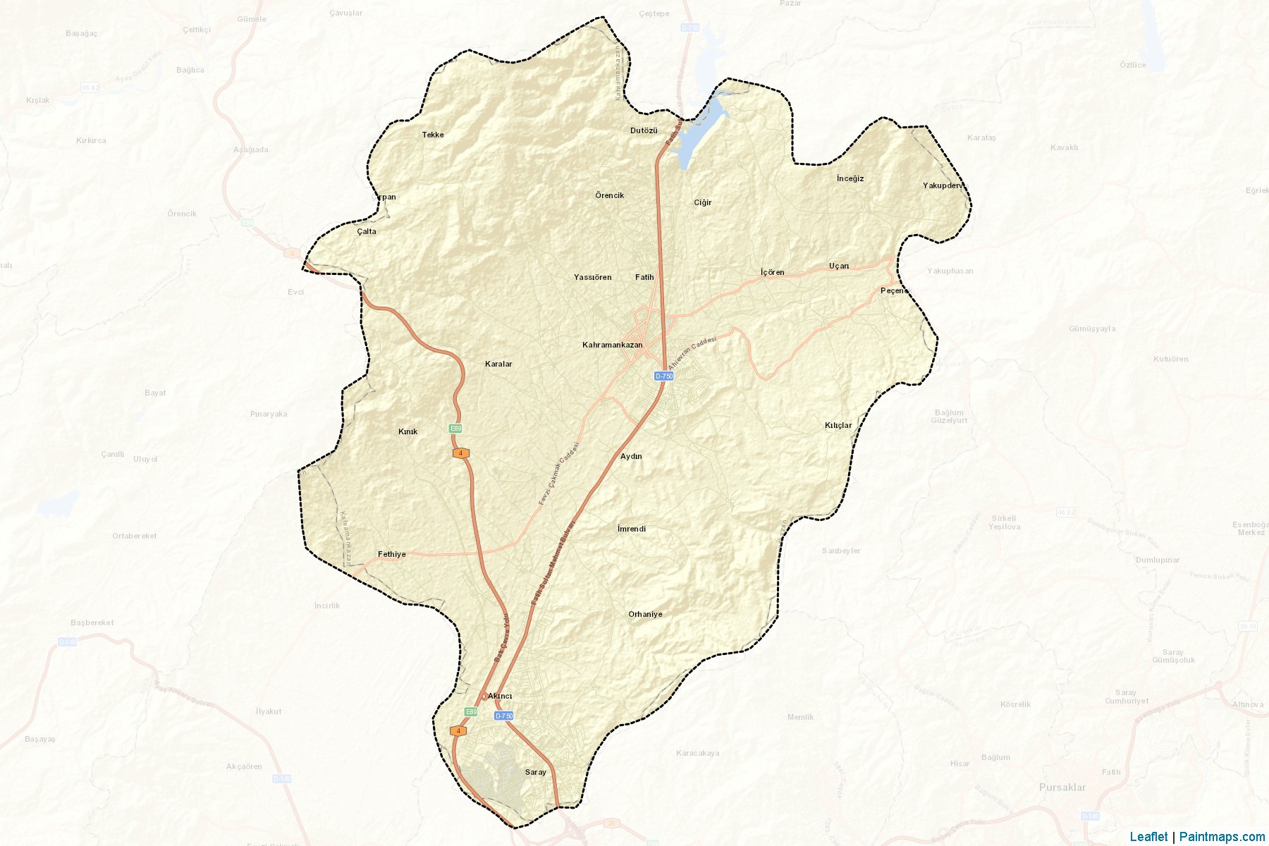 Kazan (Ankara Province) Map Cropping Samples-2