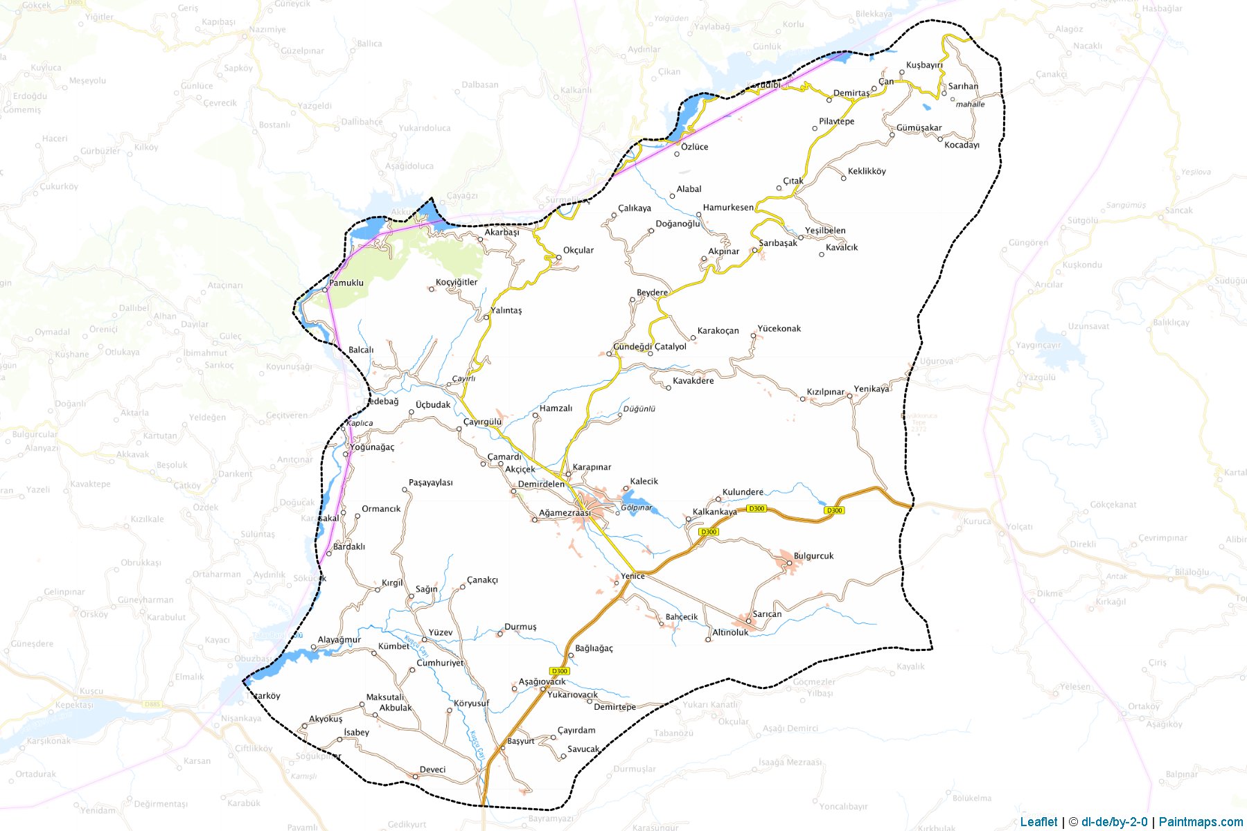 Muestras de recorte de mapas Karakoçan (Elazig)-1