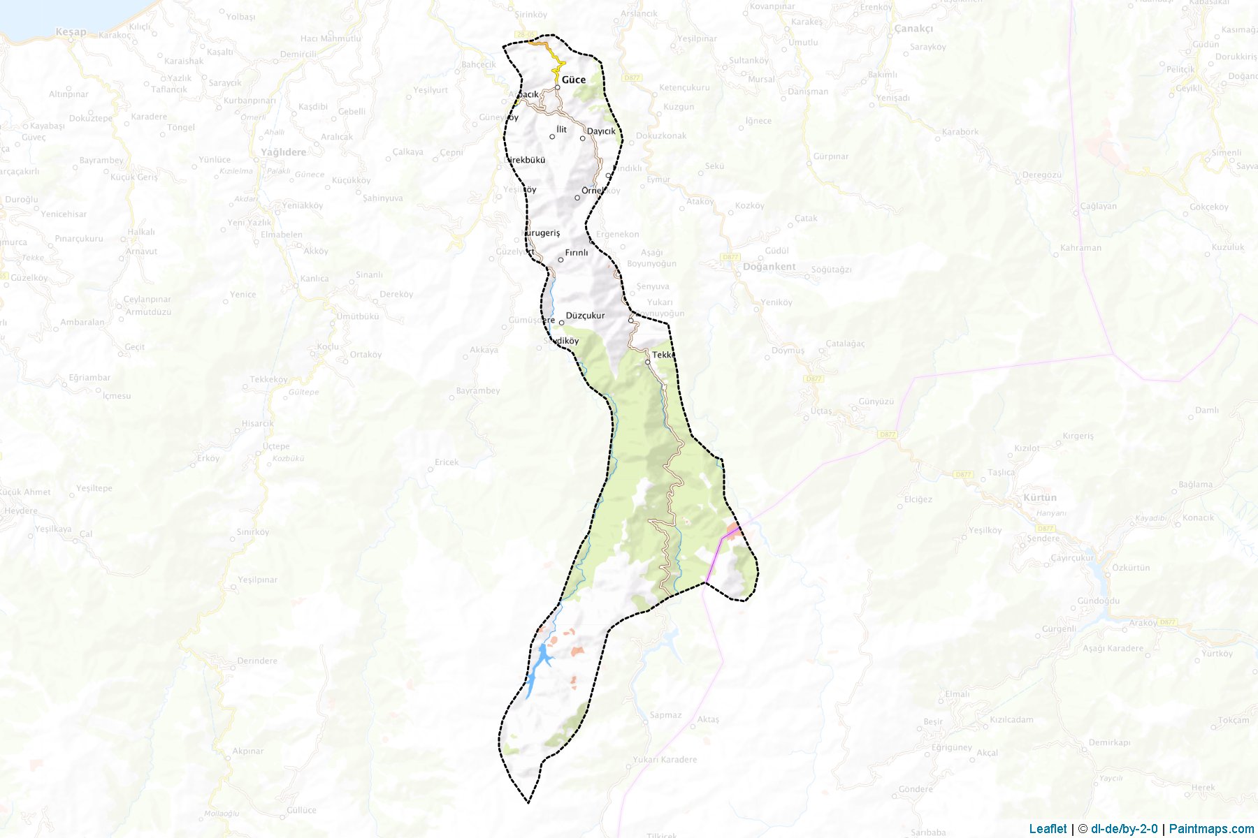 Güce (Giresun) Map Cropping Samples-1