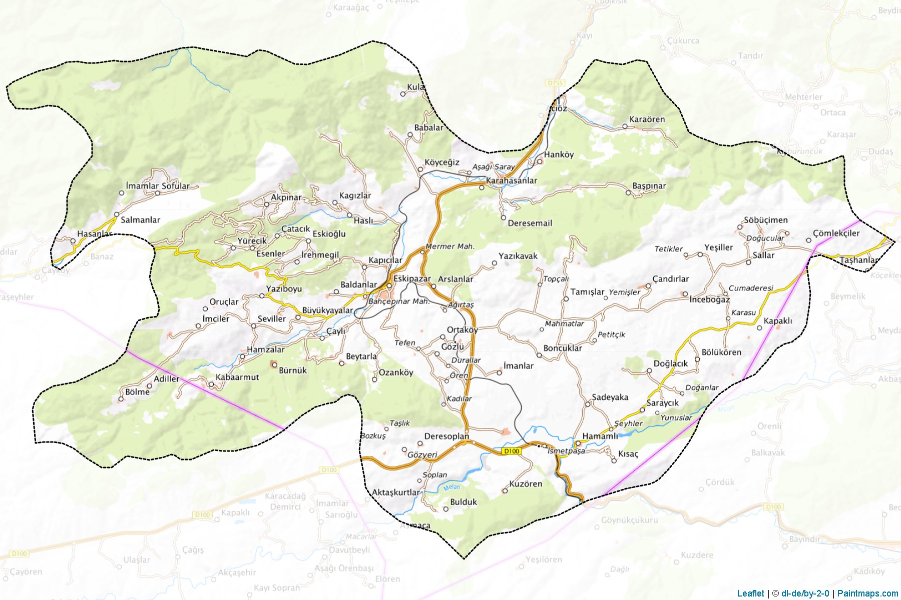 Eskipazar (Karabuk) Map Cropping Samples-1