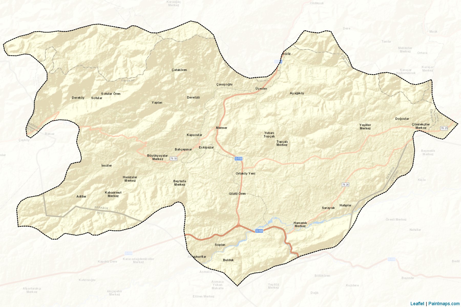 Eskipazar (Karabuk) Map Cropping Samples-2