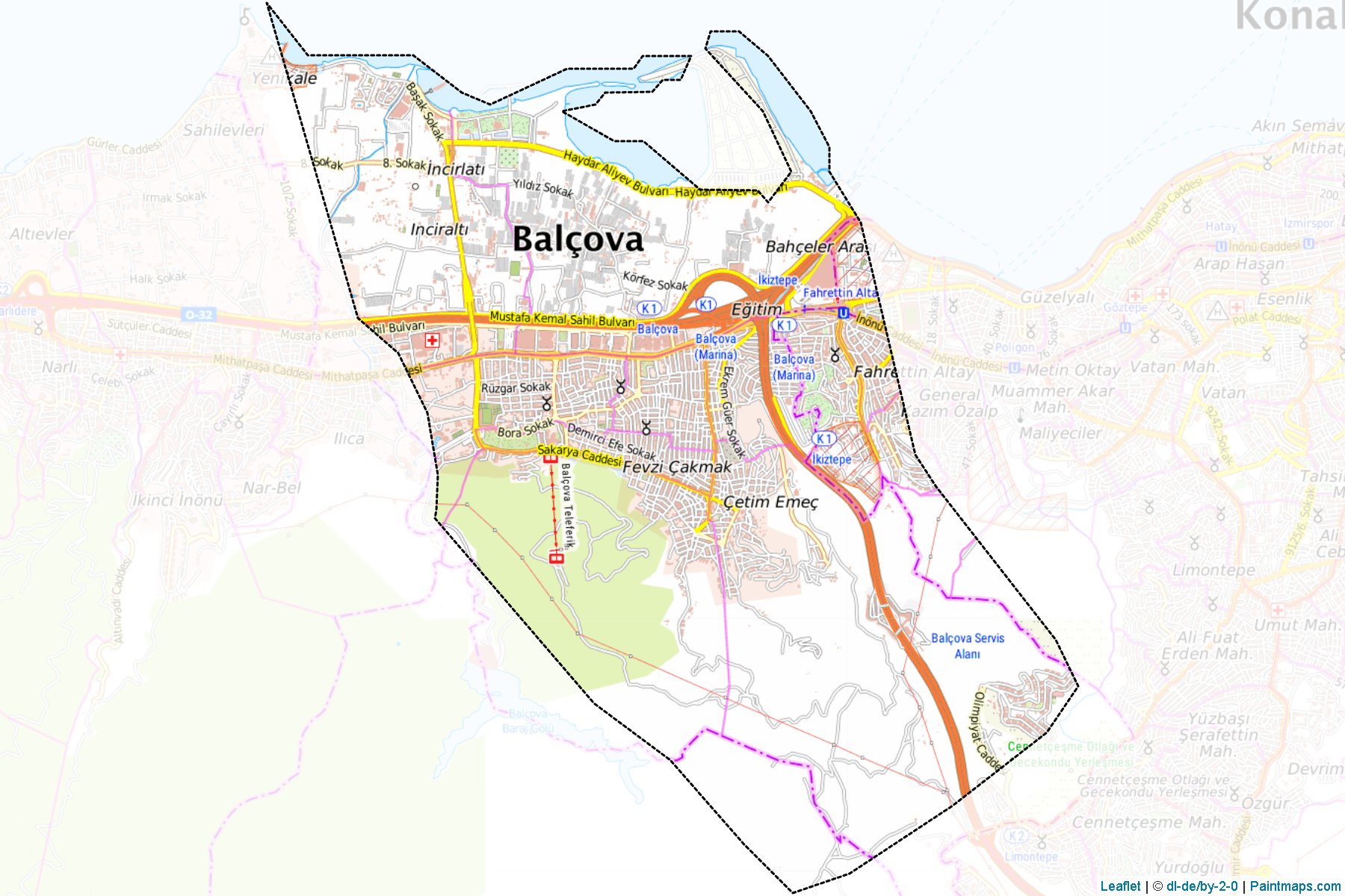 Balçova (İzmir) Haritası Örnekleri-1