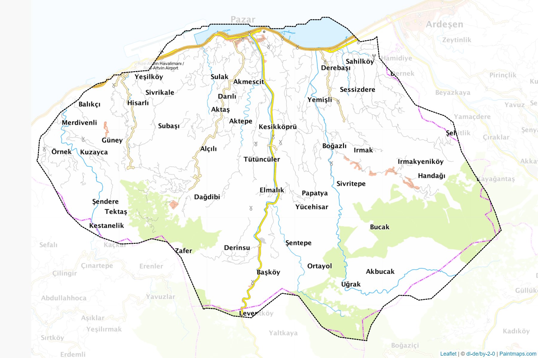 Pazar (Rize) Map Cropping Samples-1