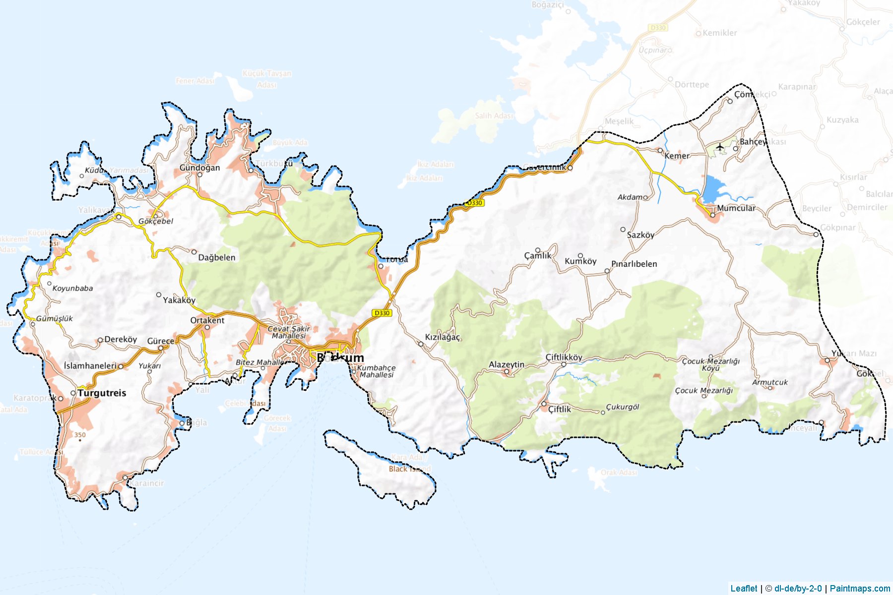 Bodrum (Mugla) Map Cropping Samples-1