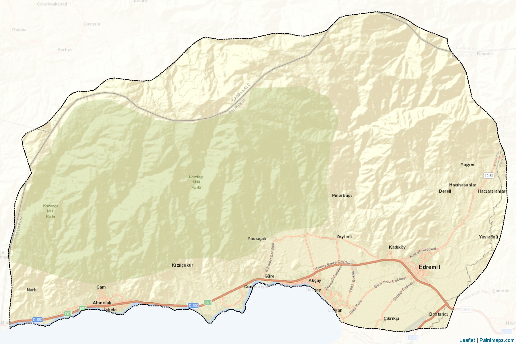 Edremit (Balikesir) Map Cropping Samples-2