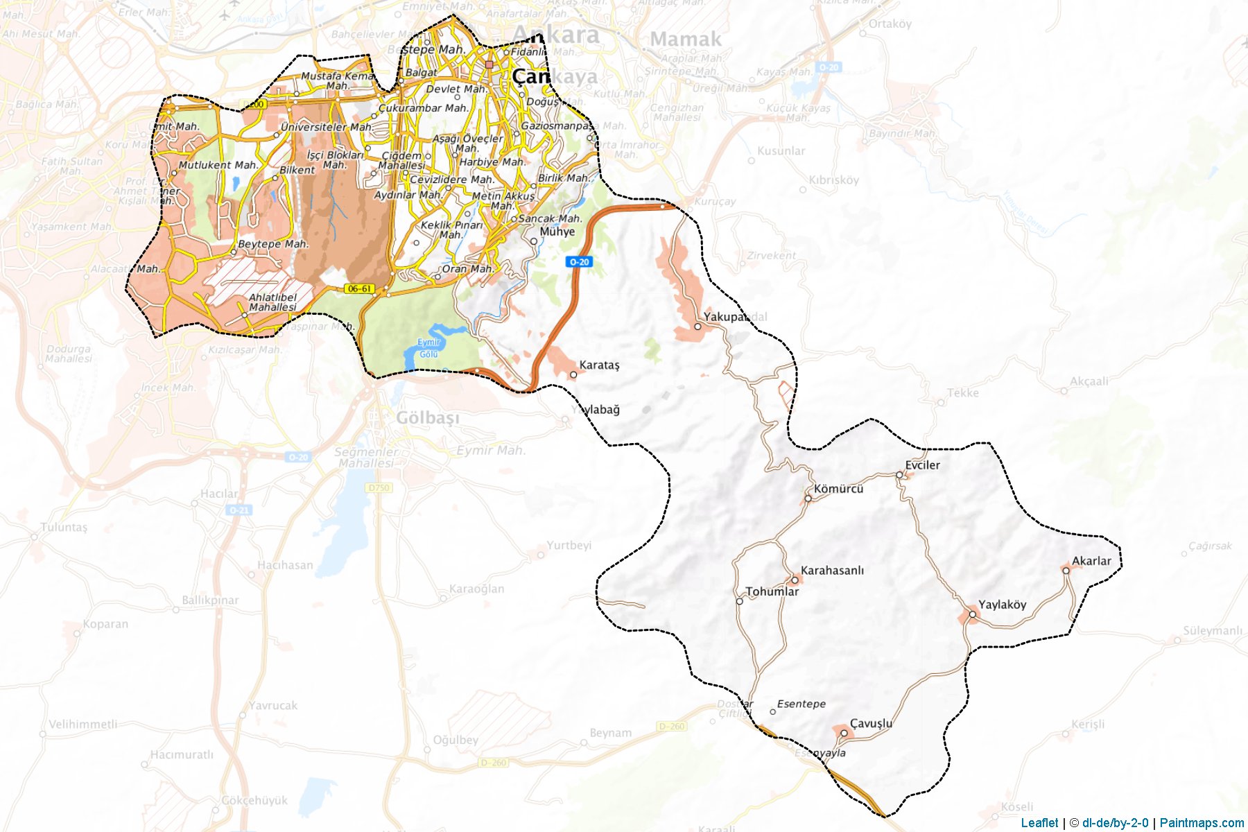 Çankaya (Ankara Province) Map Cropping Samples-1