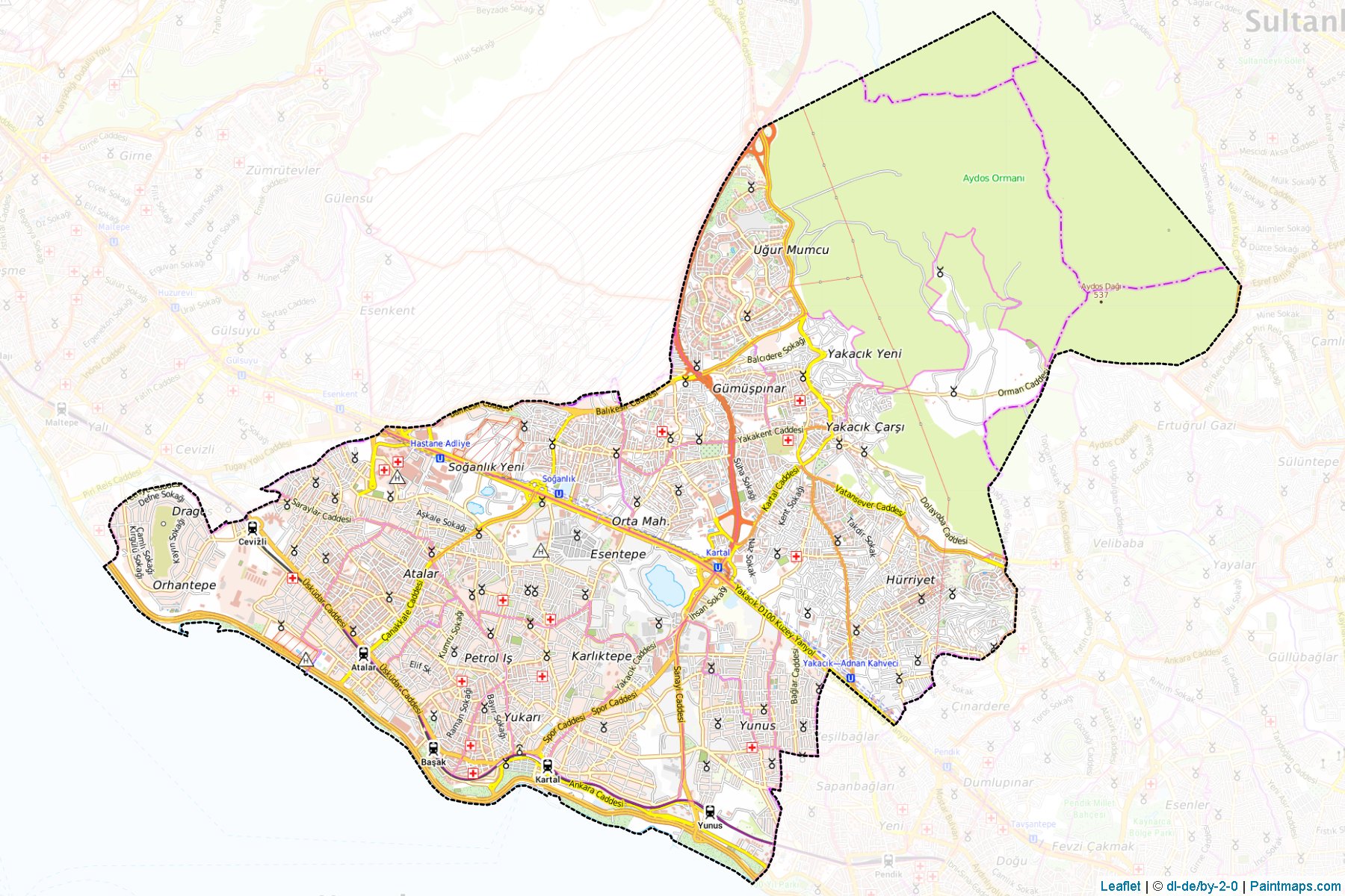 Kartal (Istanbul) Map Cropping Samples-1