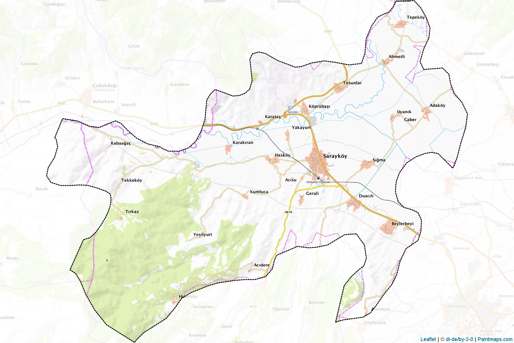 Sarayköy (Denizli) Map Cropping Samples-1