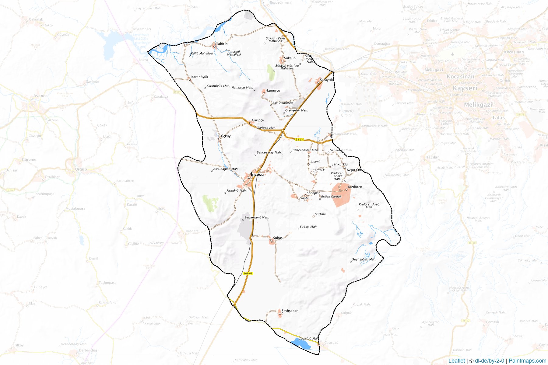 Incesu (Kayseri) Map Cropping Samples-1