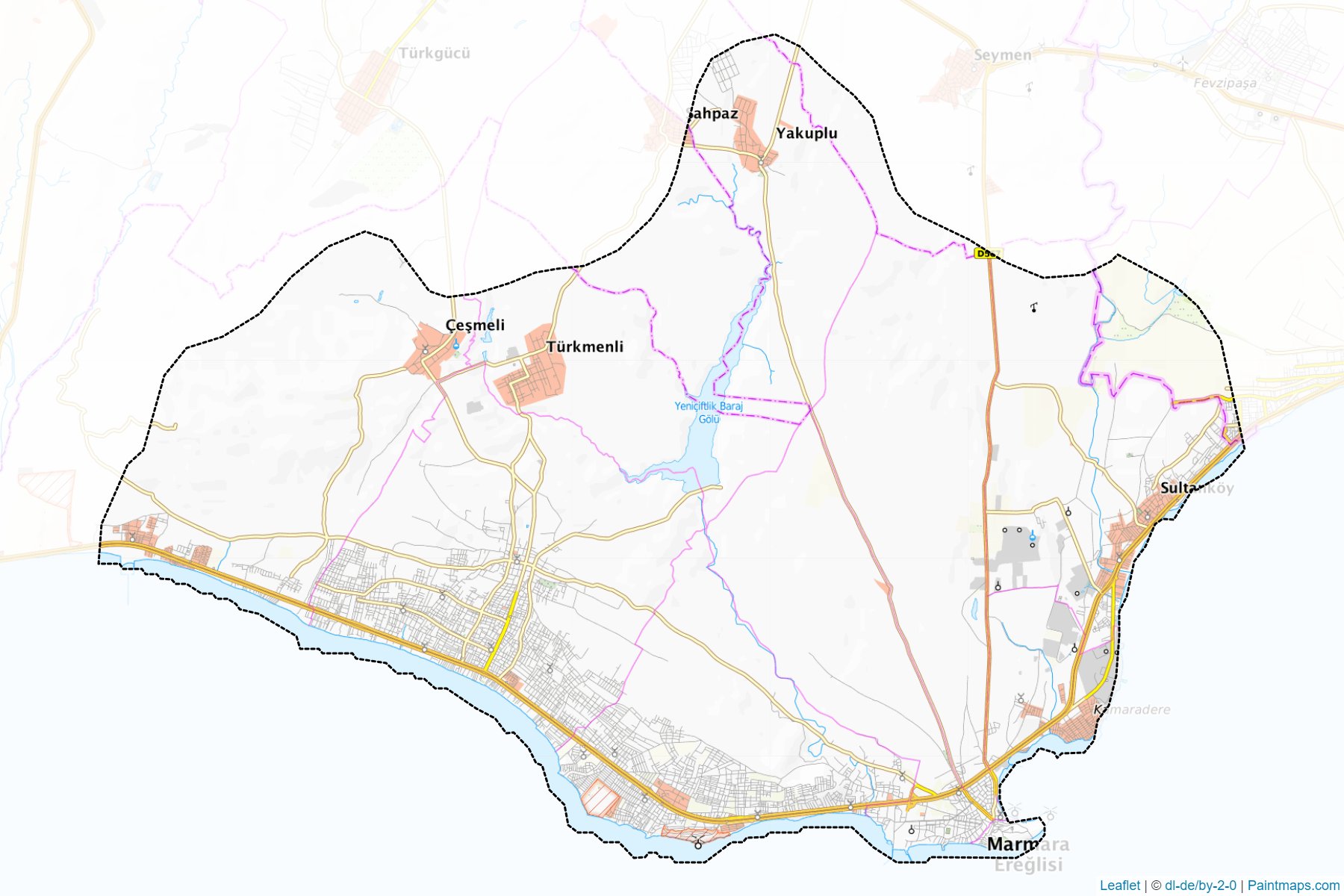 Muestras de recorte de mapas Marmaraereğlisi (Tekirdag)-1