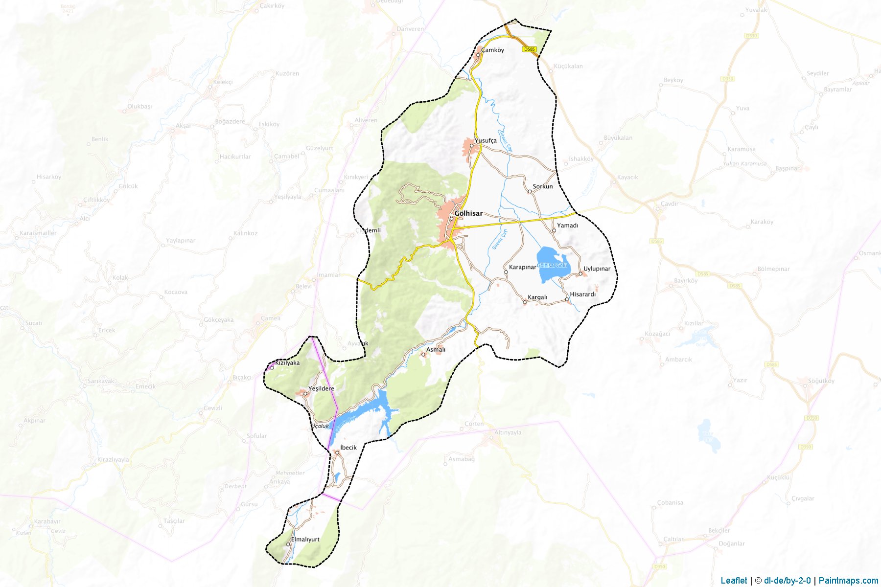 Gölhisar (Burdur) Haritası Örnekleri-1