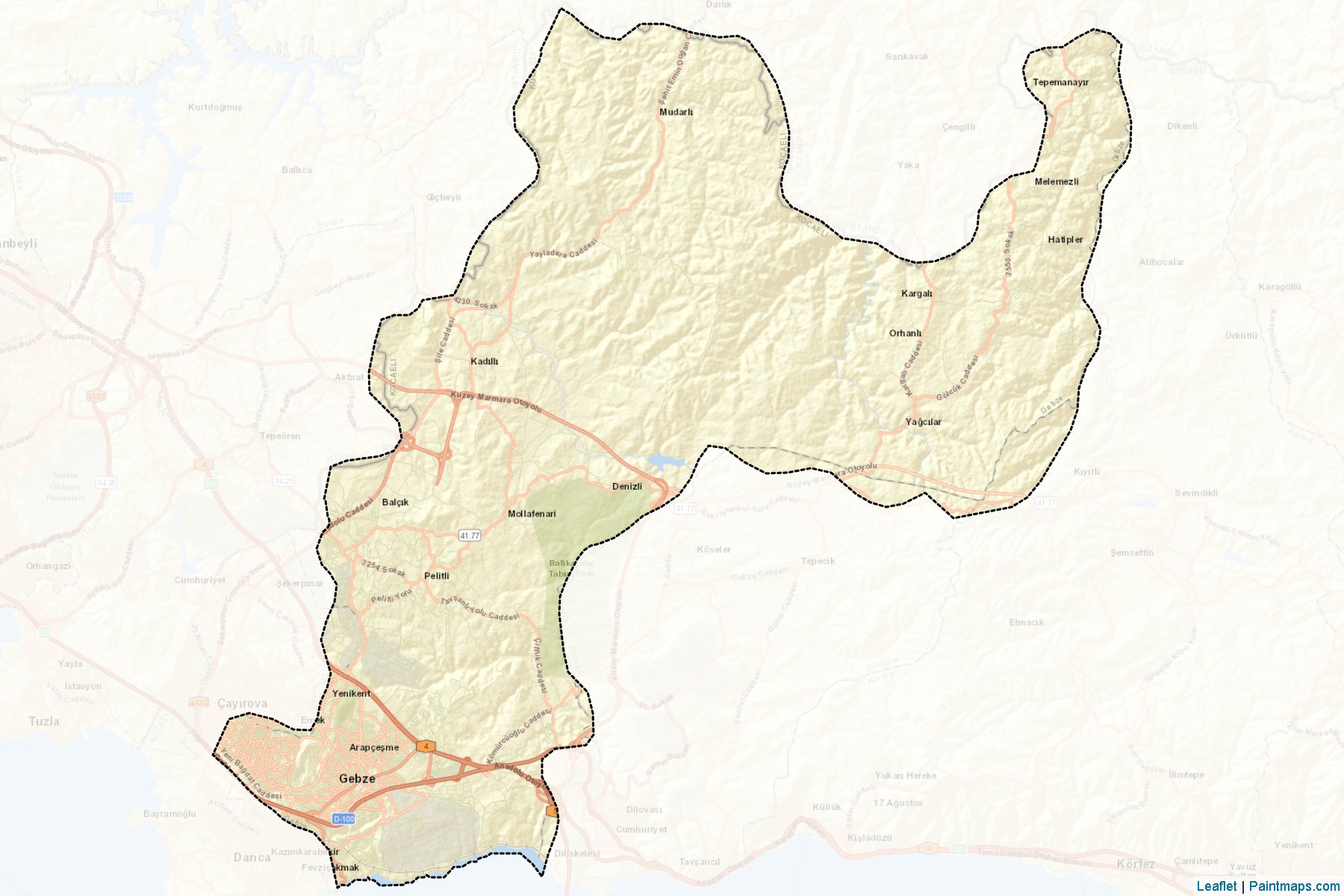 Gebze (Kocaeli) Map Cropping Samples-2