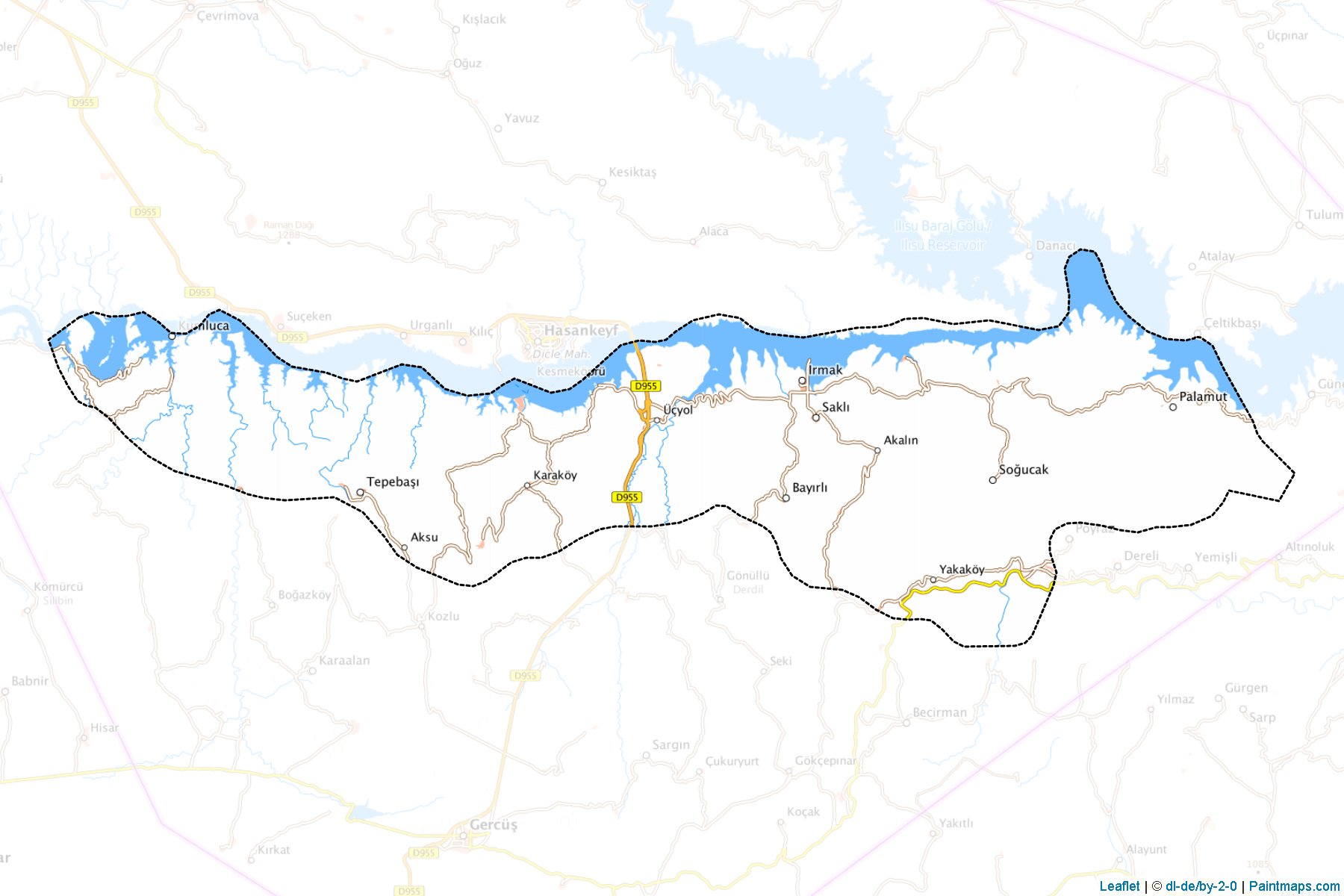 Hasankeyf İlçesi (Batman) Haritası Örnekleri-1