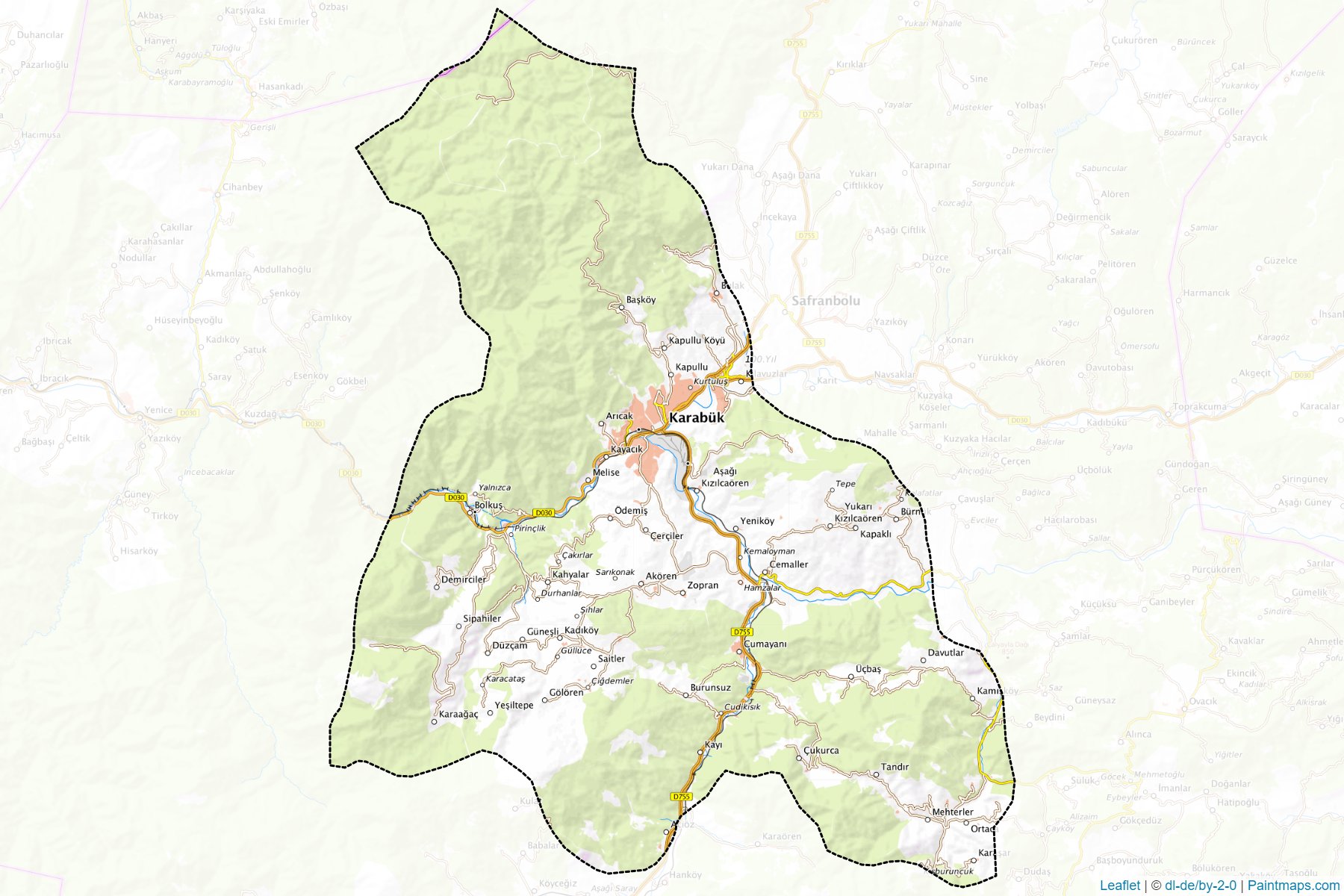 Merkez (Karabük) Haritası Örnekleri-1