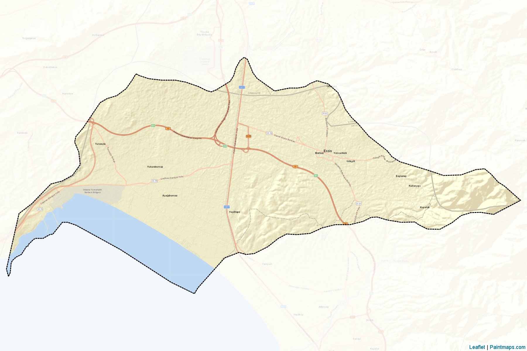 Erzin (Hatay) Haritası Örnekleri-2