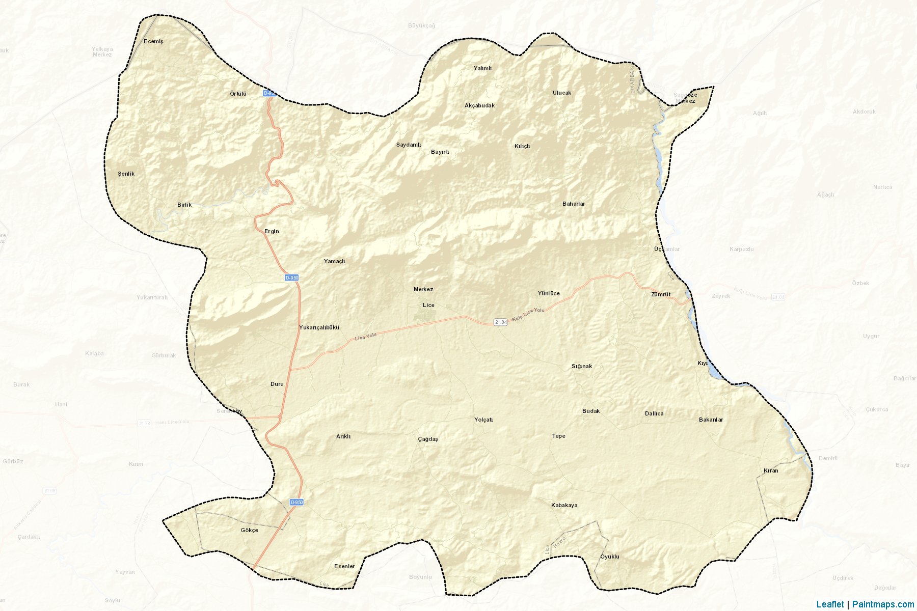 Muestras de recorte de mapas Lice (Diyarbakir)-2