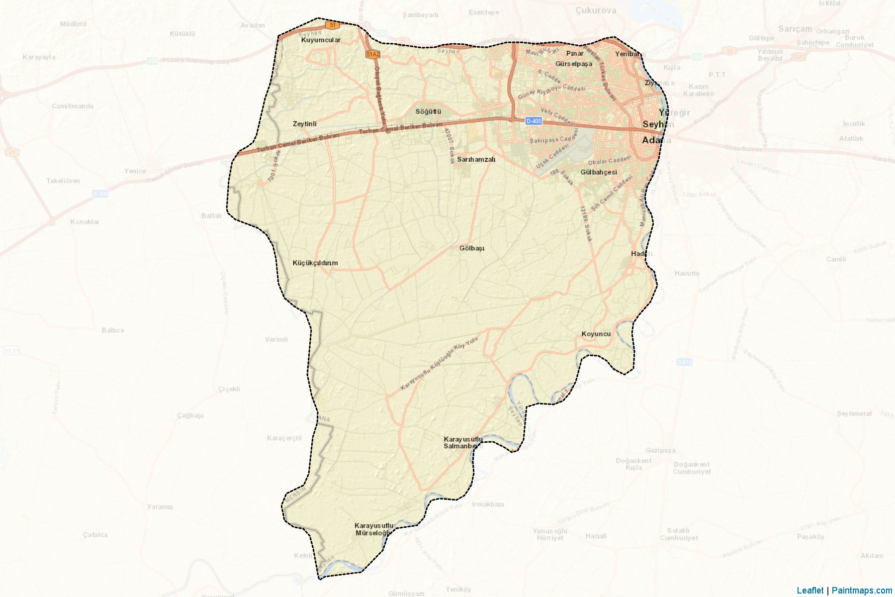 Muestras de recorte de mapas Seyhan (Adana)-2