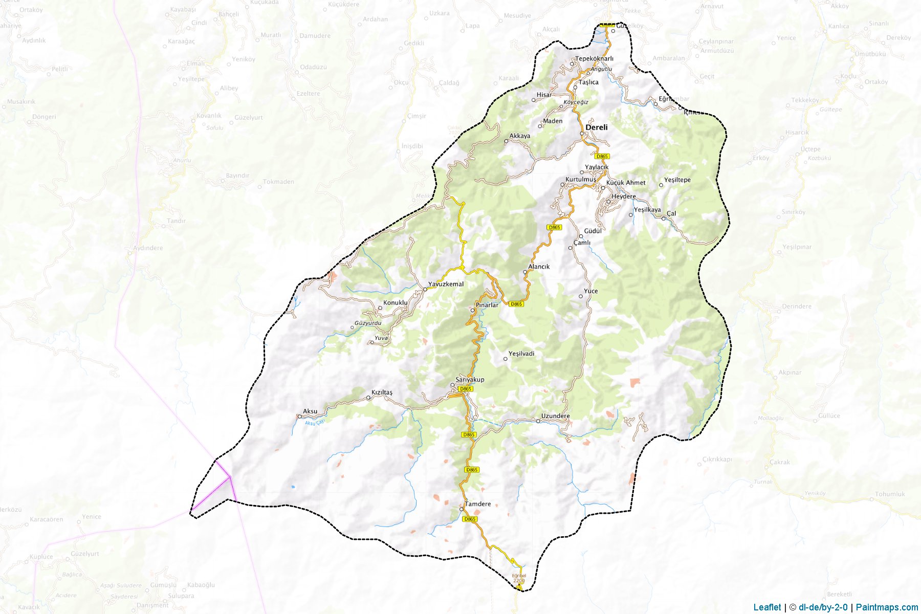 Dereli (Giresun) Map Cropping Samples-1