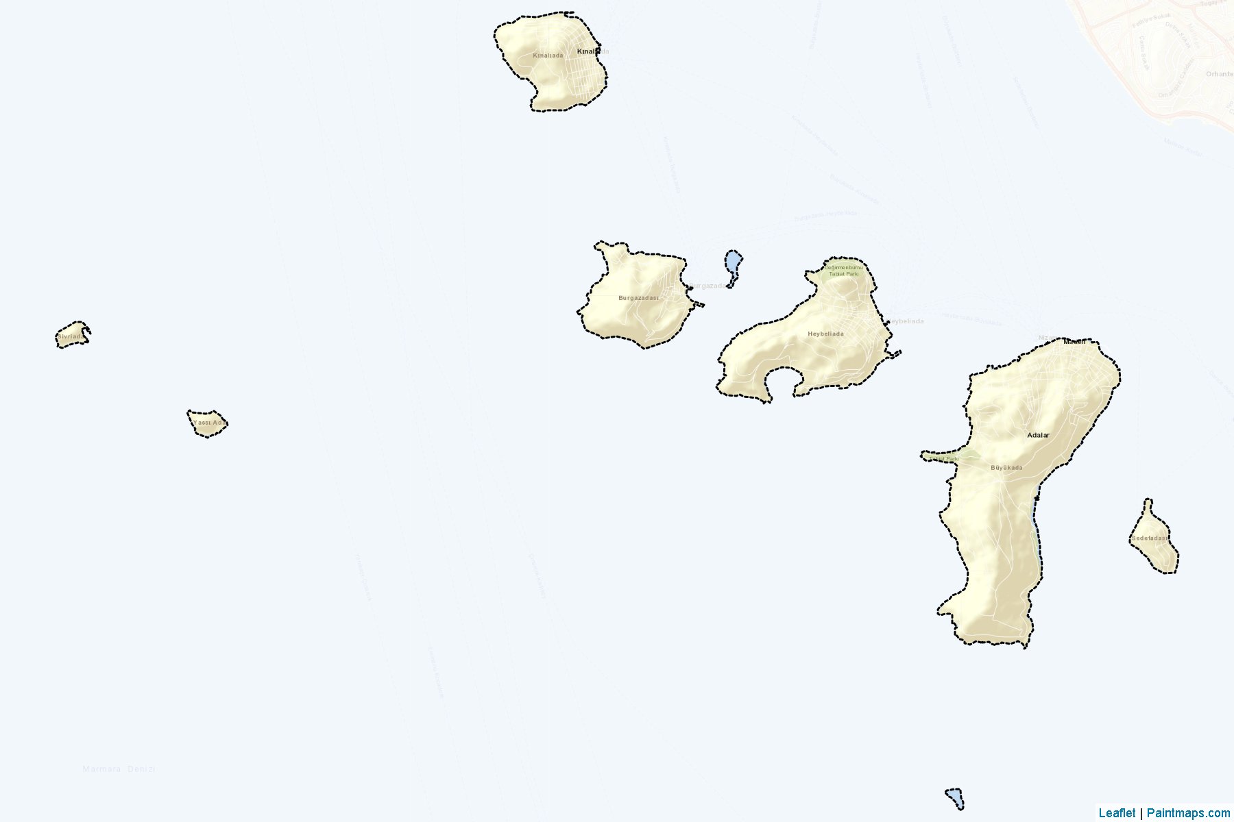 Muestras de recorte de mapas Adalar (Istanbul)-2