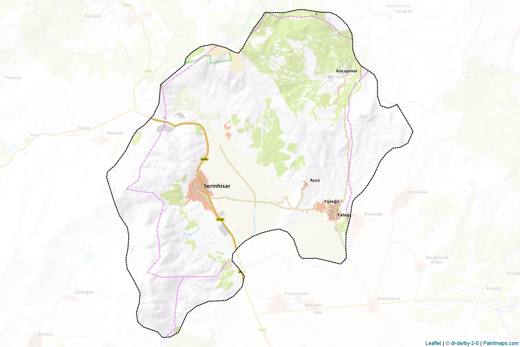 Serinhisar (Denizli) Map Cropping Samples-1