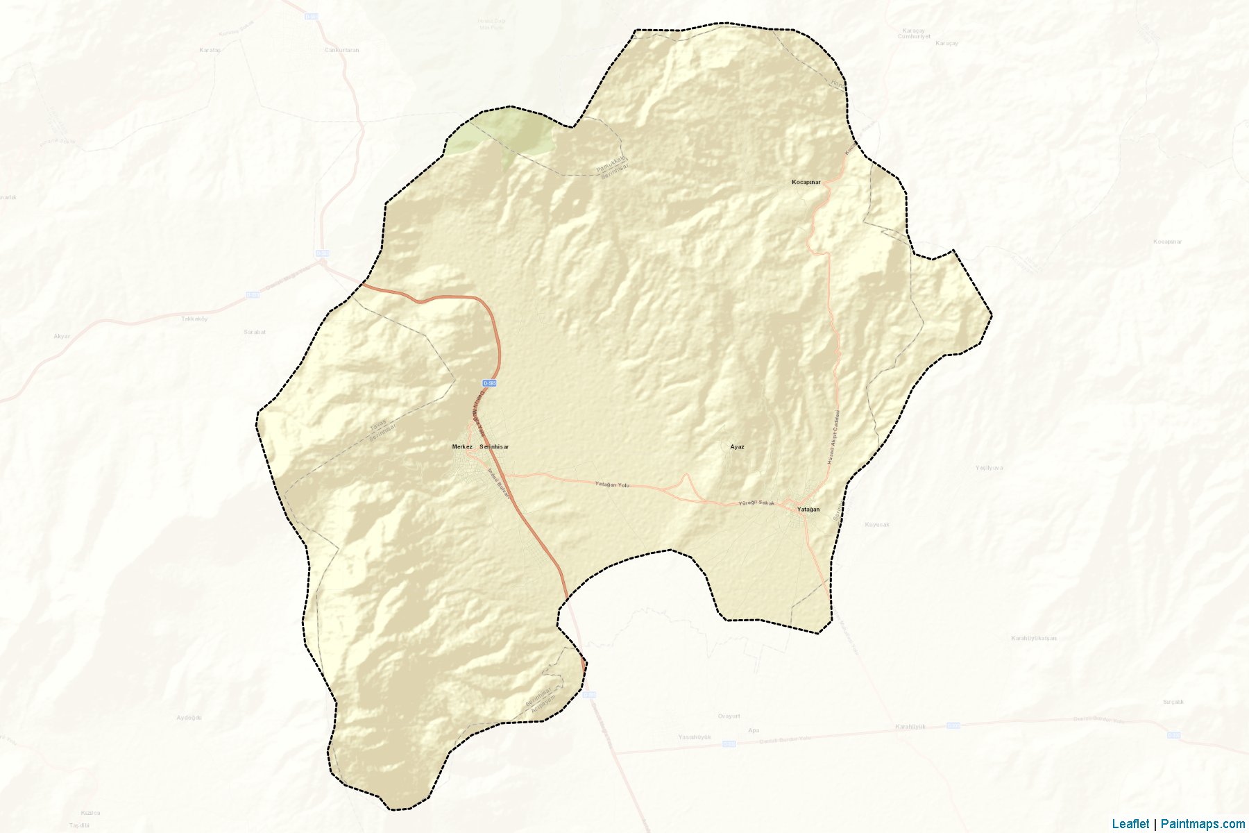 Serinhisar (Denizli) Map Cropping Samples-2