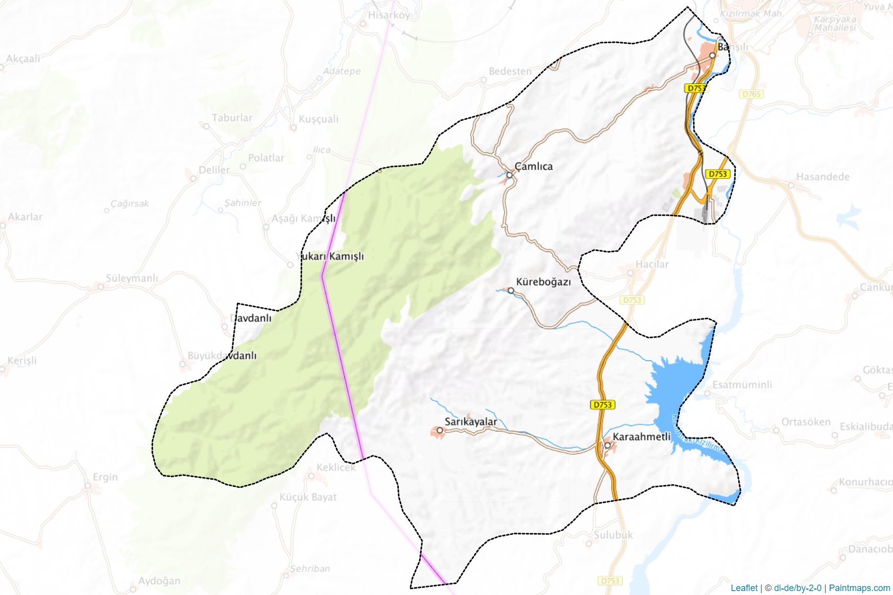 Muestras de recorte de mapas Bahşili (Kirikkale)-1