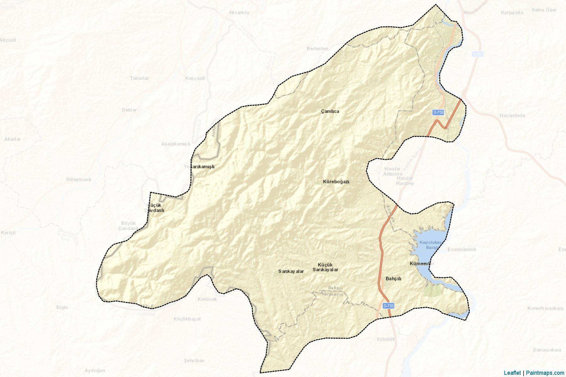 Muestras de recorte de mapas Bahşili (Kirikkale)-2