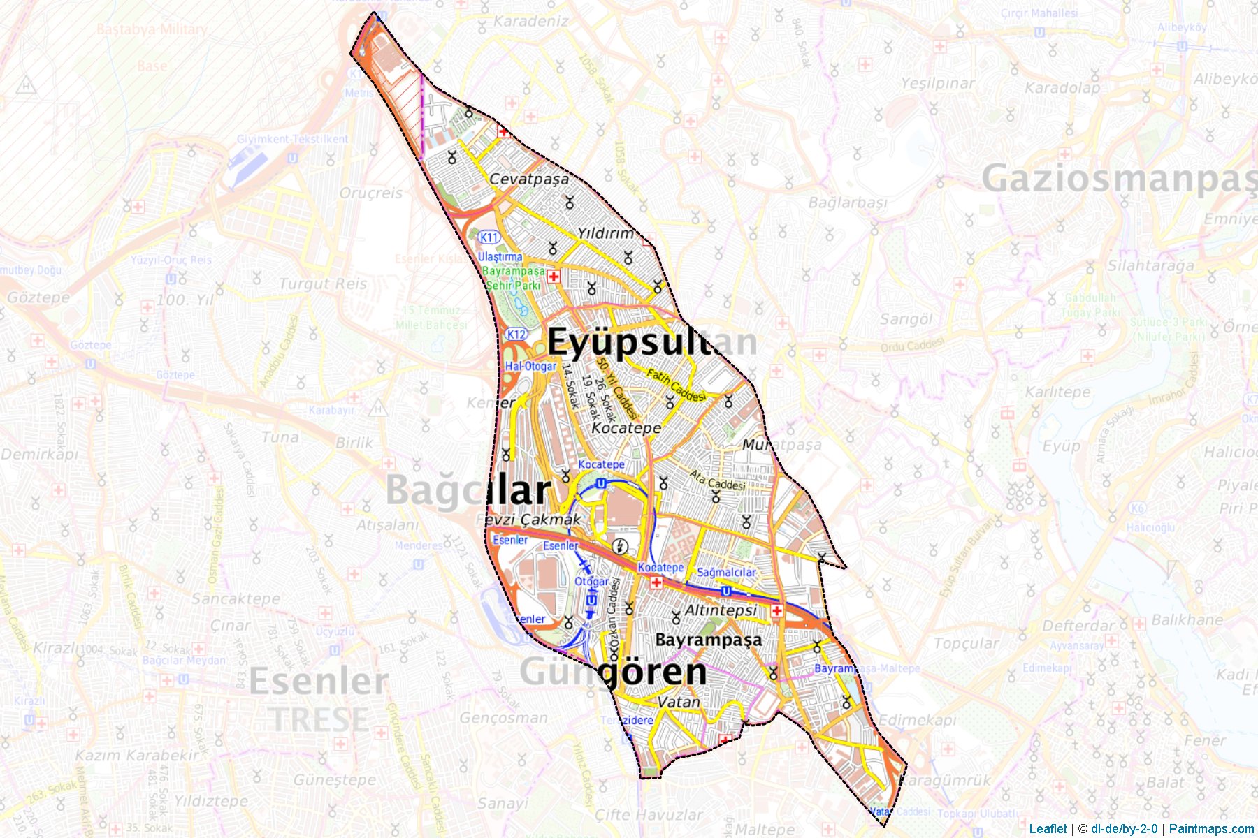 Bayrampasa (Istanbul) Map Cropping Samples-1