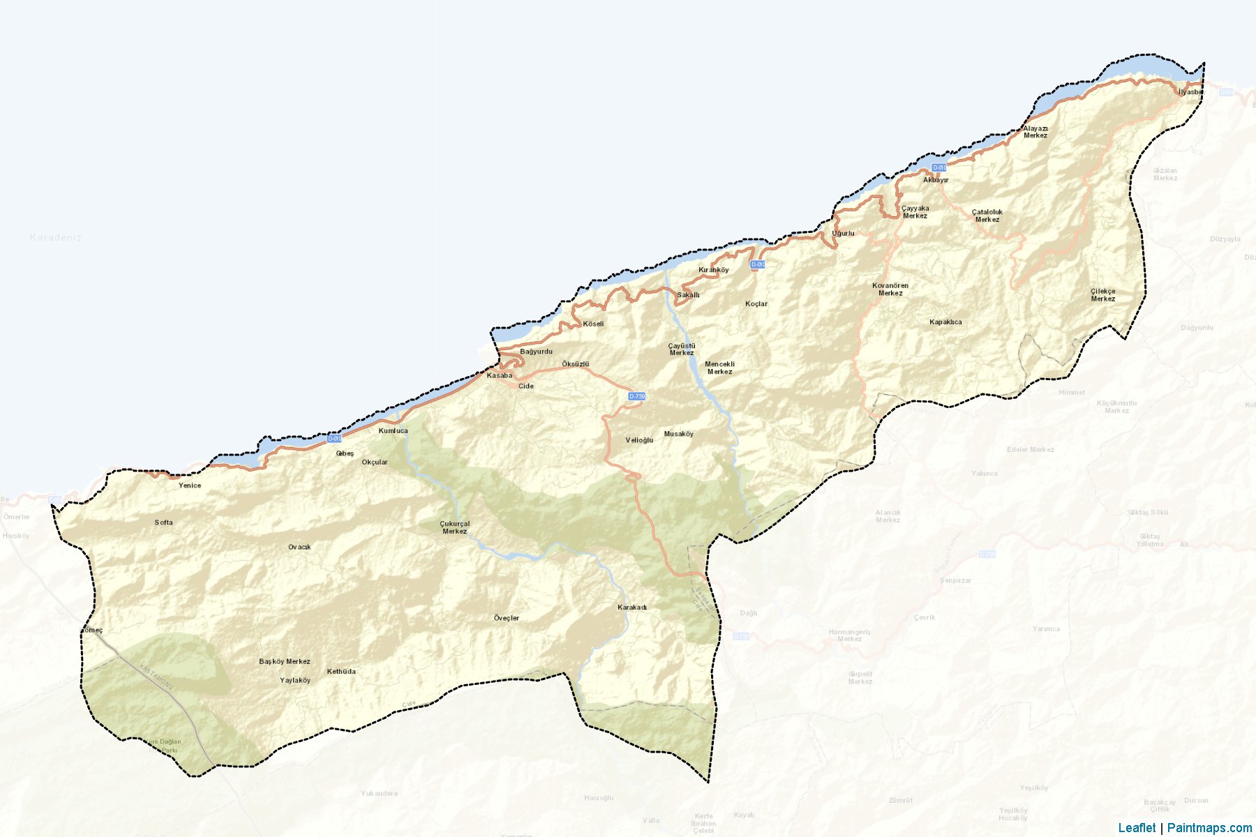 Cide (Kastamonu) Map Cropping Samples-2