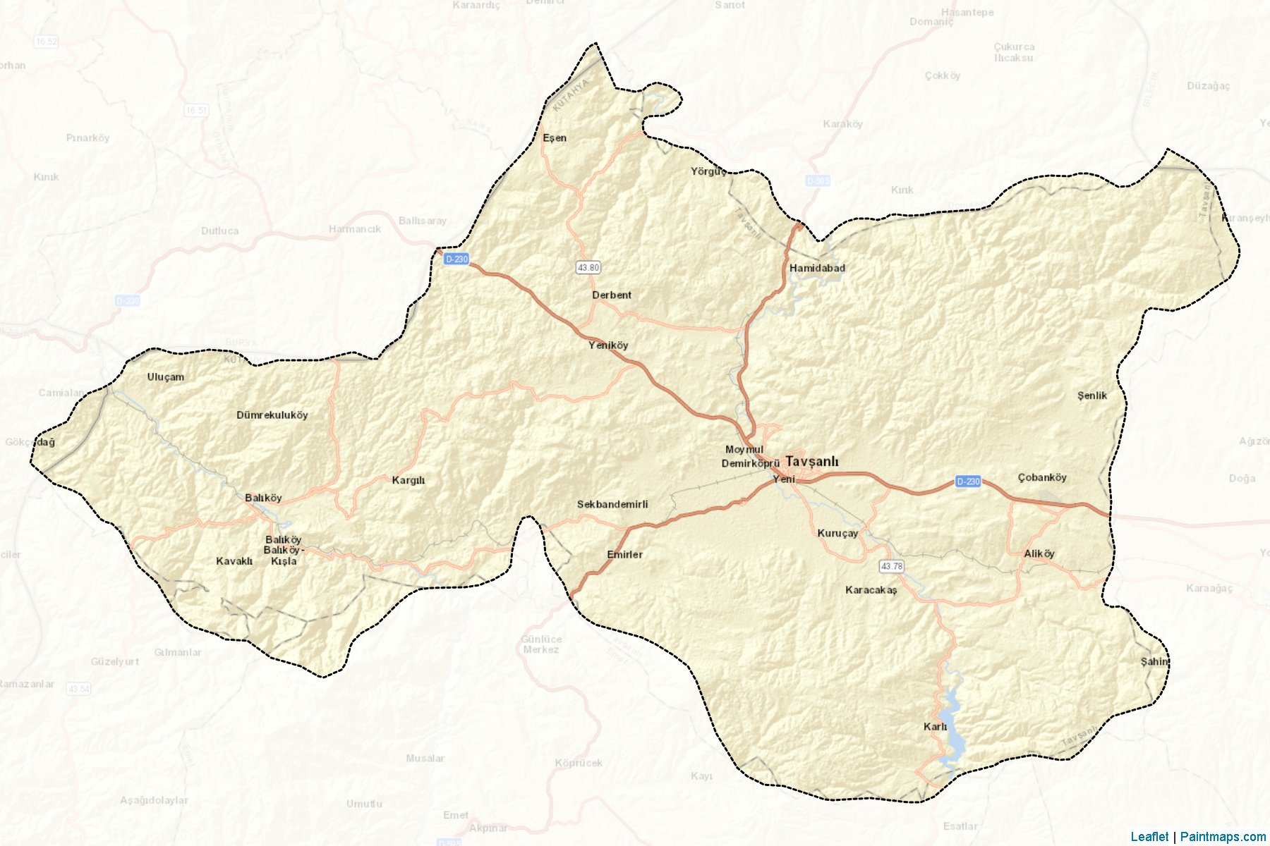 Tavsanli (Kutahya) Map Cropping Samples-2