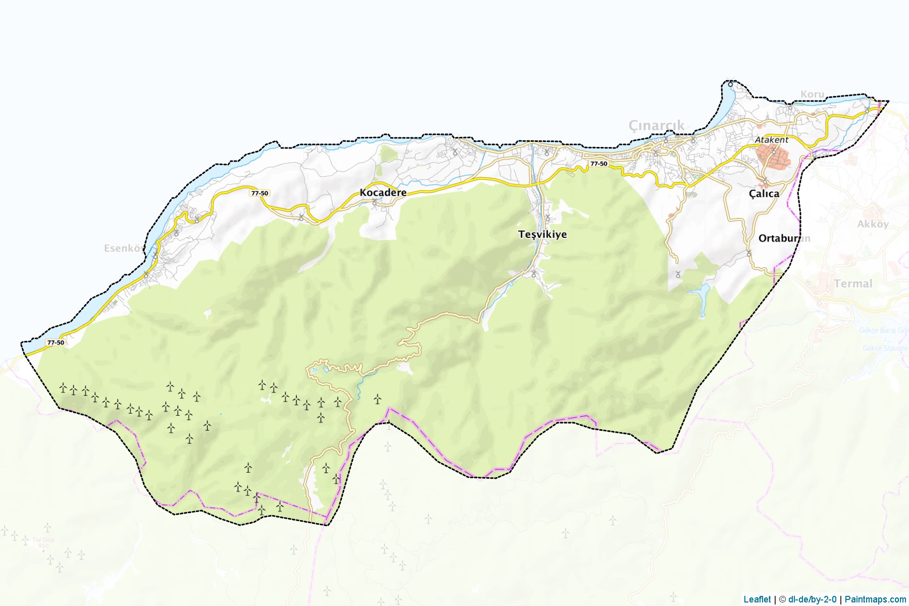 Çınarcık (Yalova) Haritası Örnekleri-1