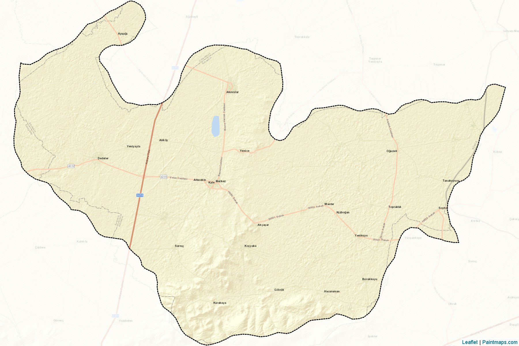 Muestras de recorte de mapas Altınekin (Konya)-2