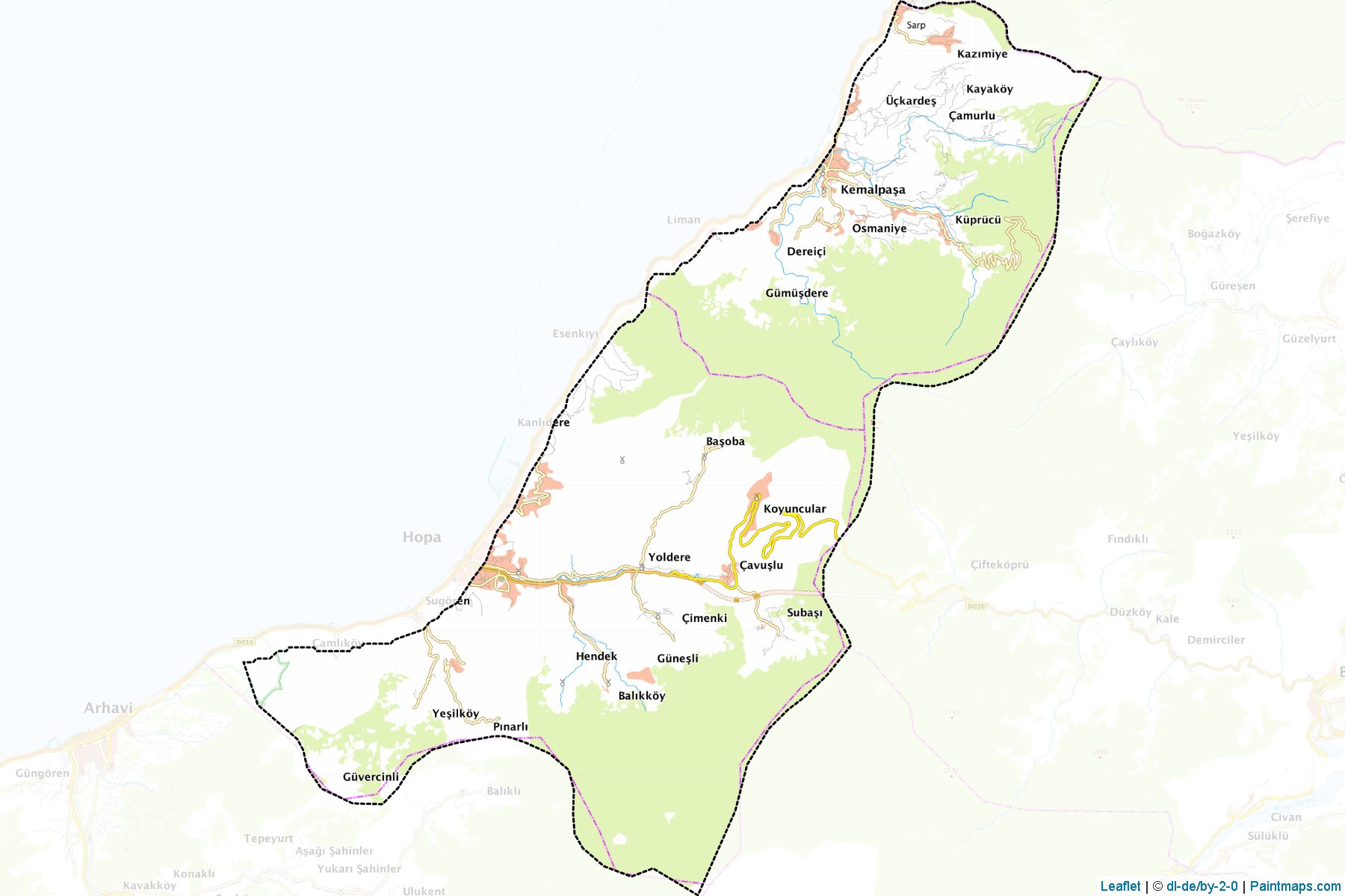 Hopa (Artvin) Map Cropping Samples-1