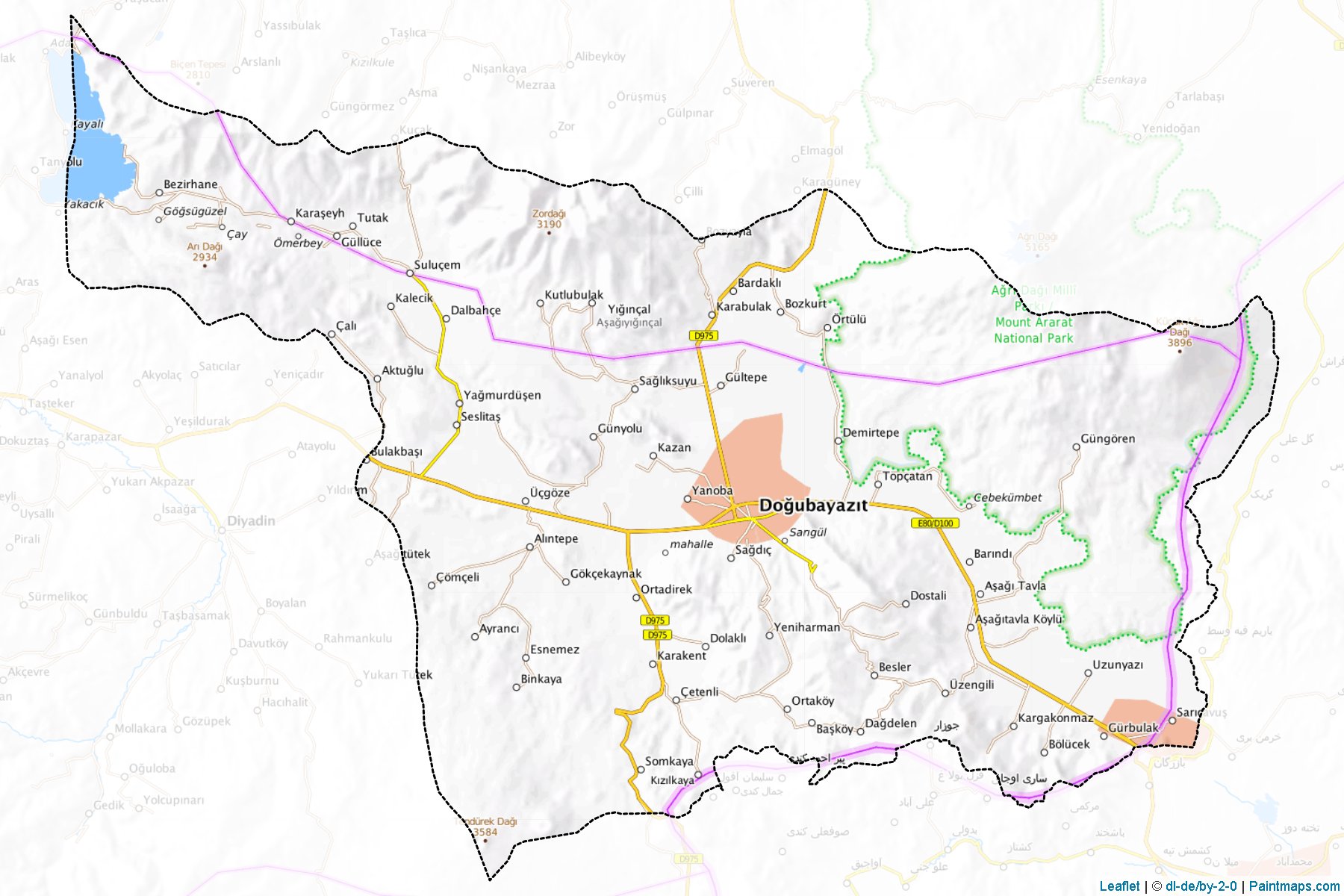 Doğubayazıt (Ağrı) Haritası Örnekleri-1