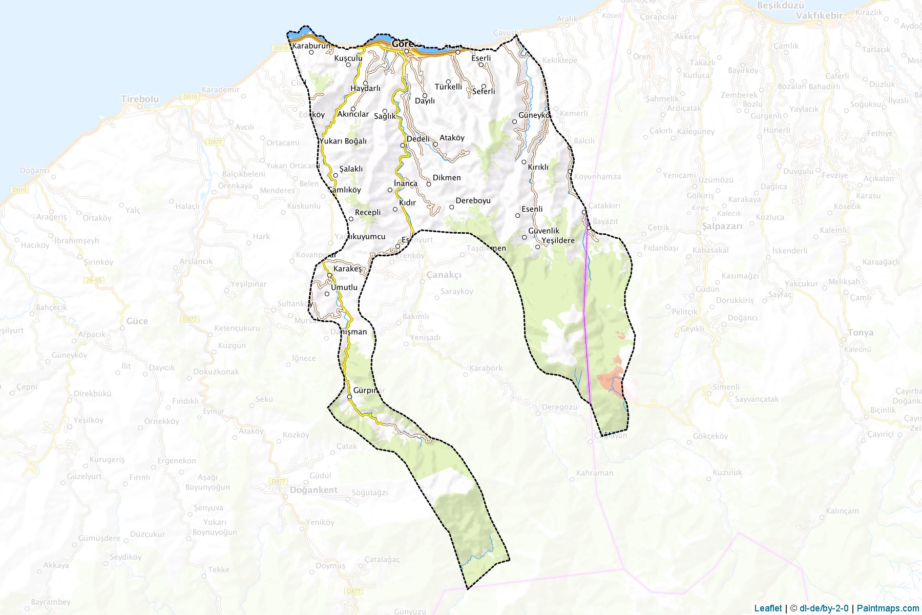 Tirebolu (Giresun) Map Cropping Samples-1