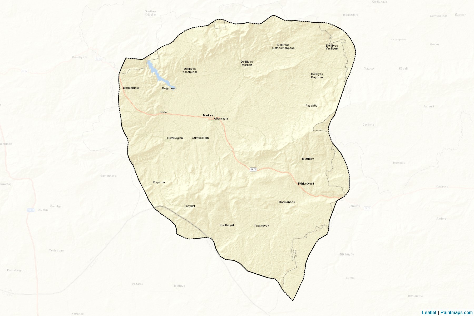 Altinyayla (Sivas) Map Cropping Samples-2