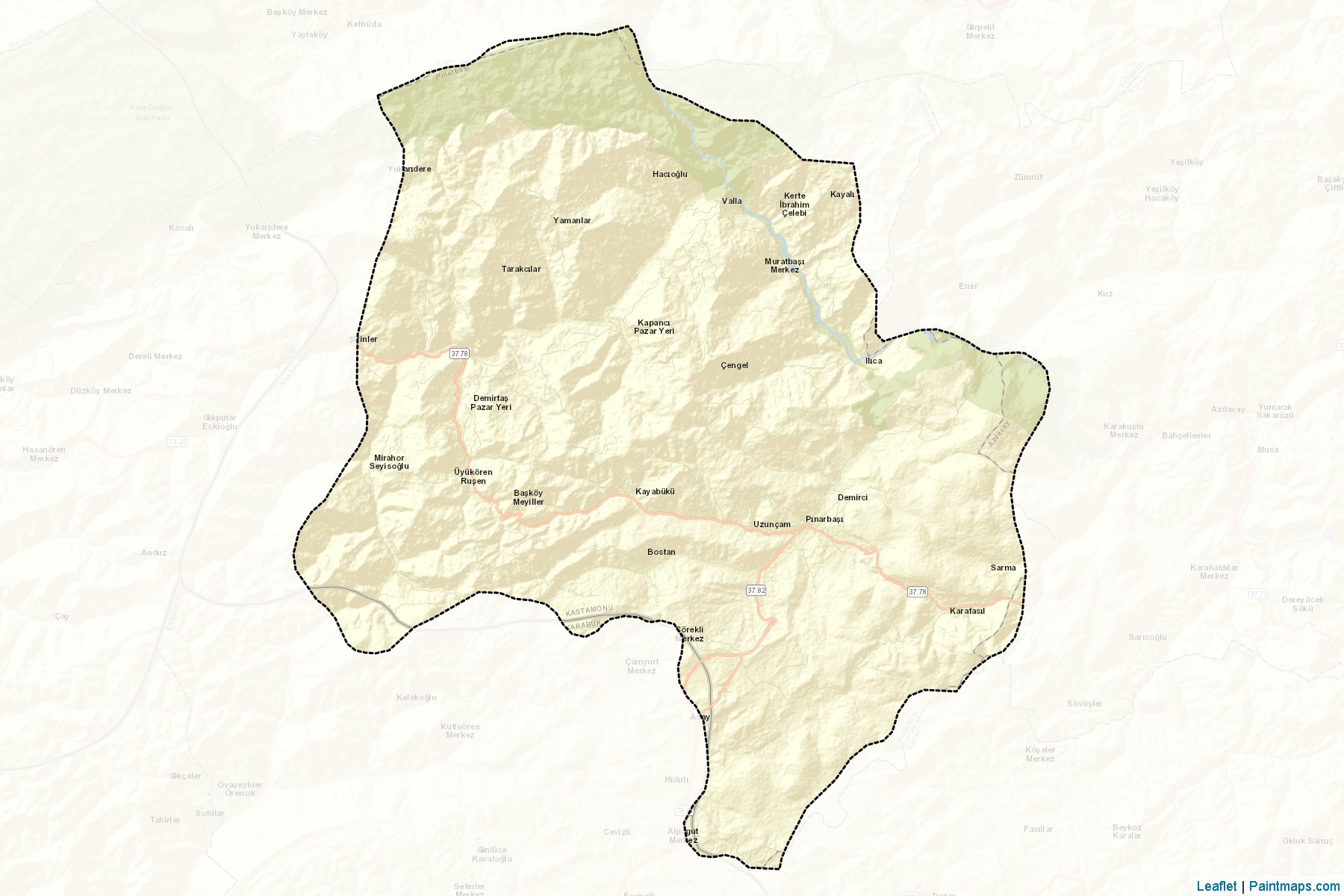 Pinarbasi (Kastamonu) Map Cropping Samples-2