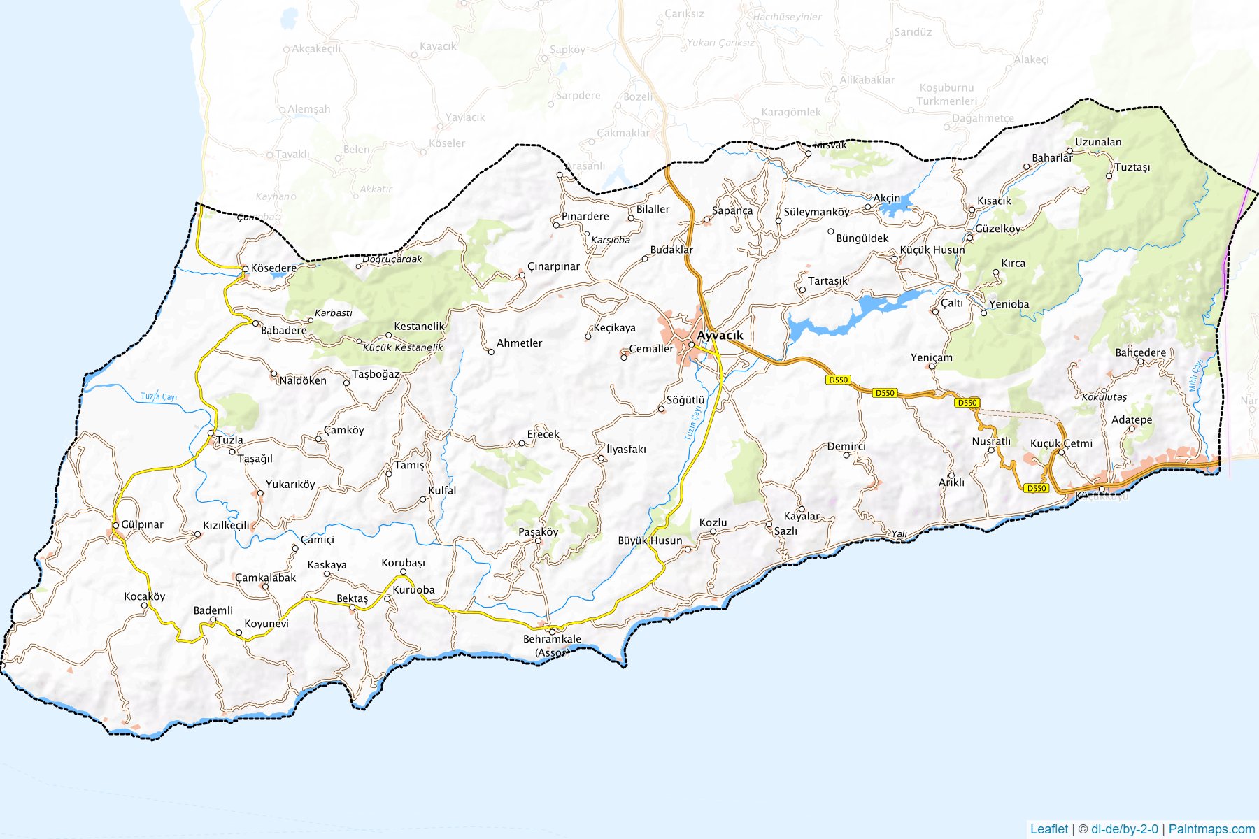 Ayvacik (Canakkale) Map Cropping Samples-1