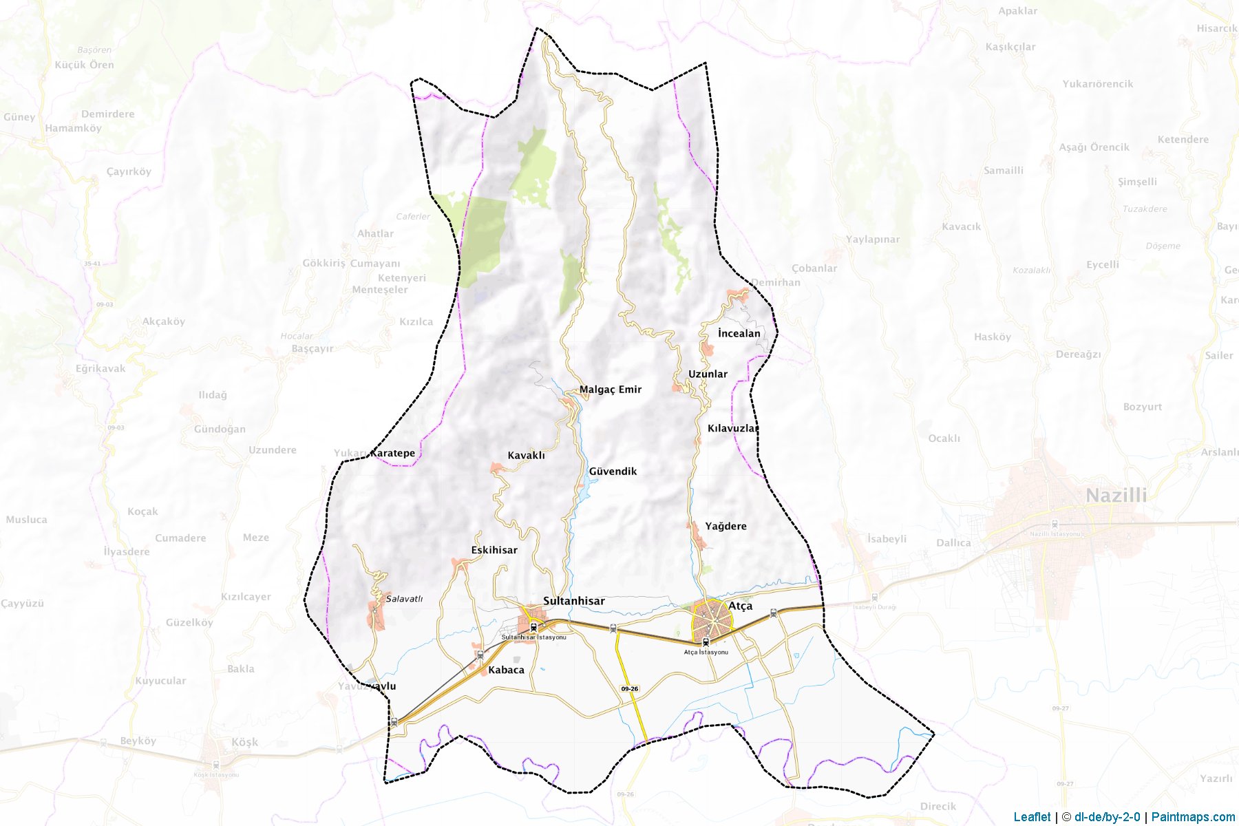 Muestras de recorte de mapas Sultanhisar (Aydin)-1