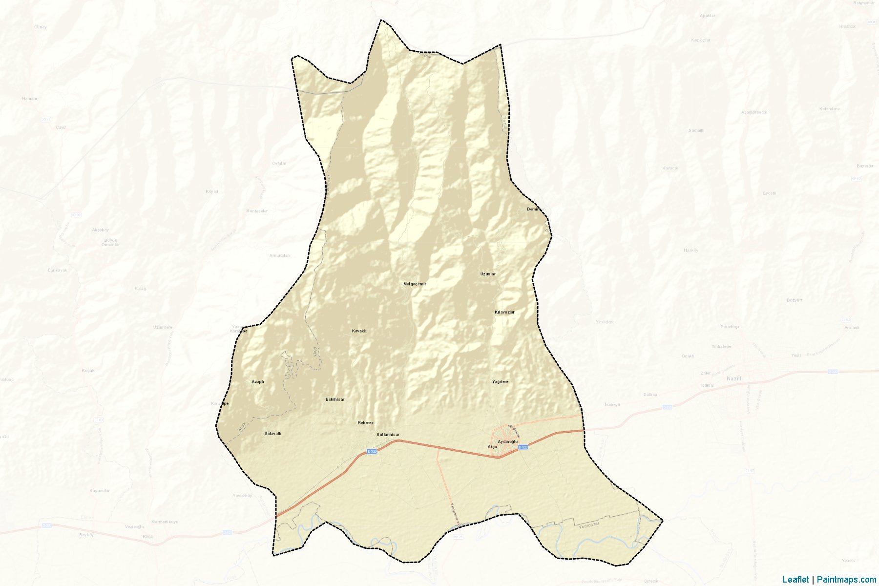 Muestras de recorte de mapas Sultanhisar (Aydin)-2