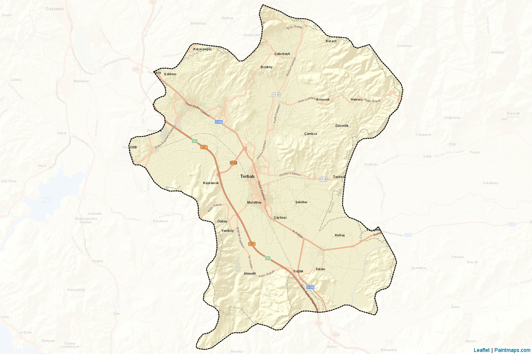 Muestras de recorte de mapas Torbalı (Izmir)-2