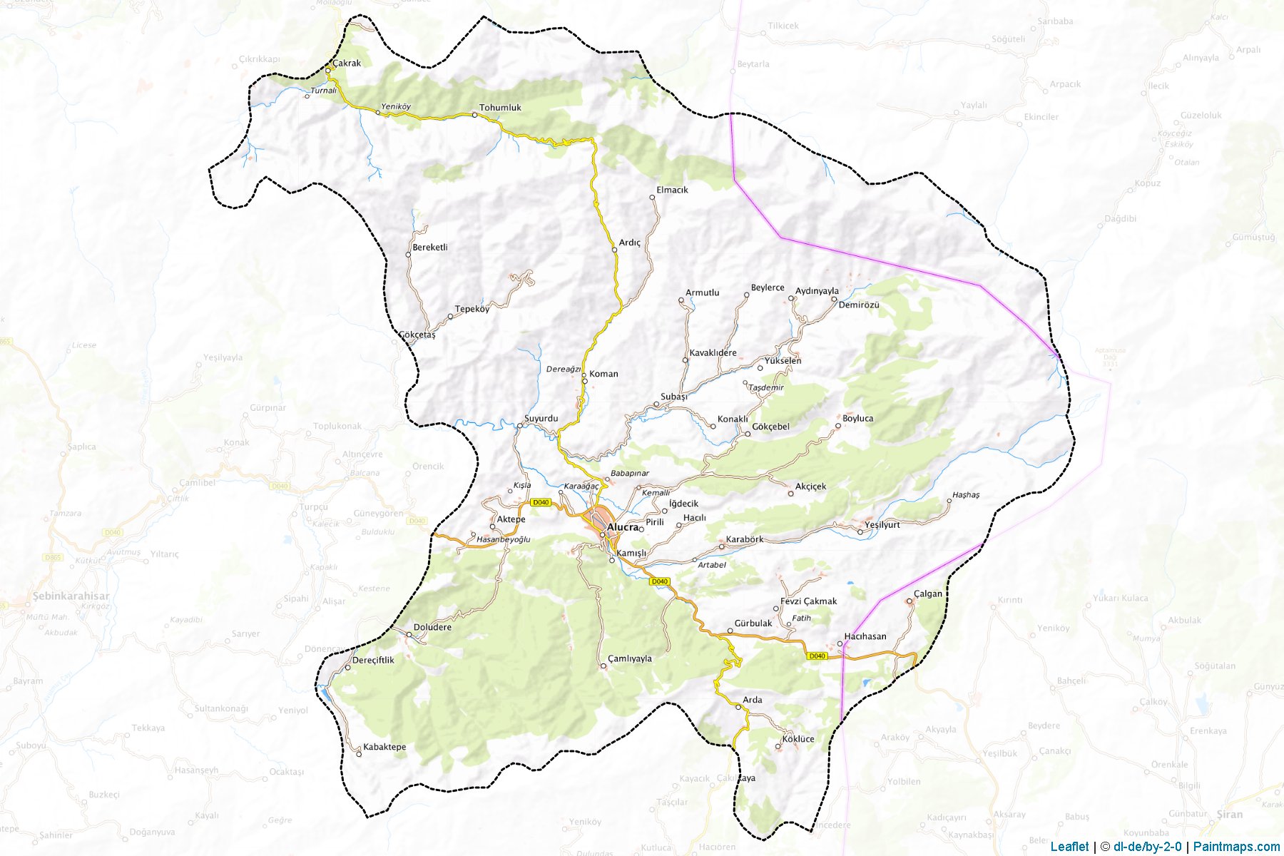 Alucra (Giresun) Haritası Örnekleri-1