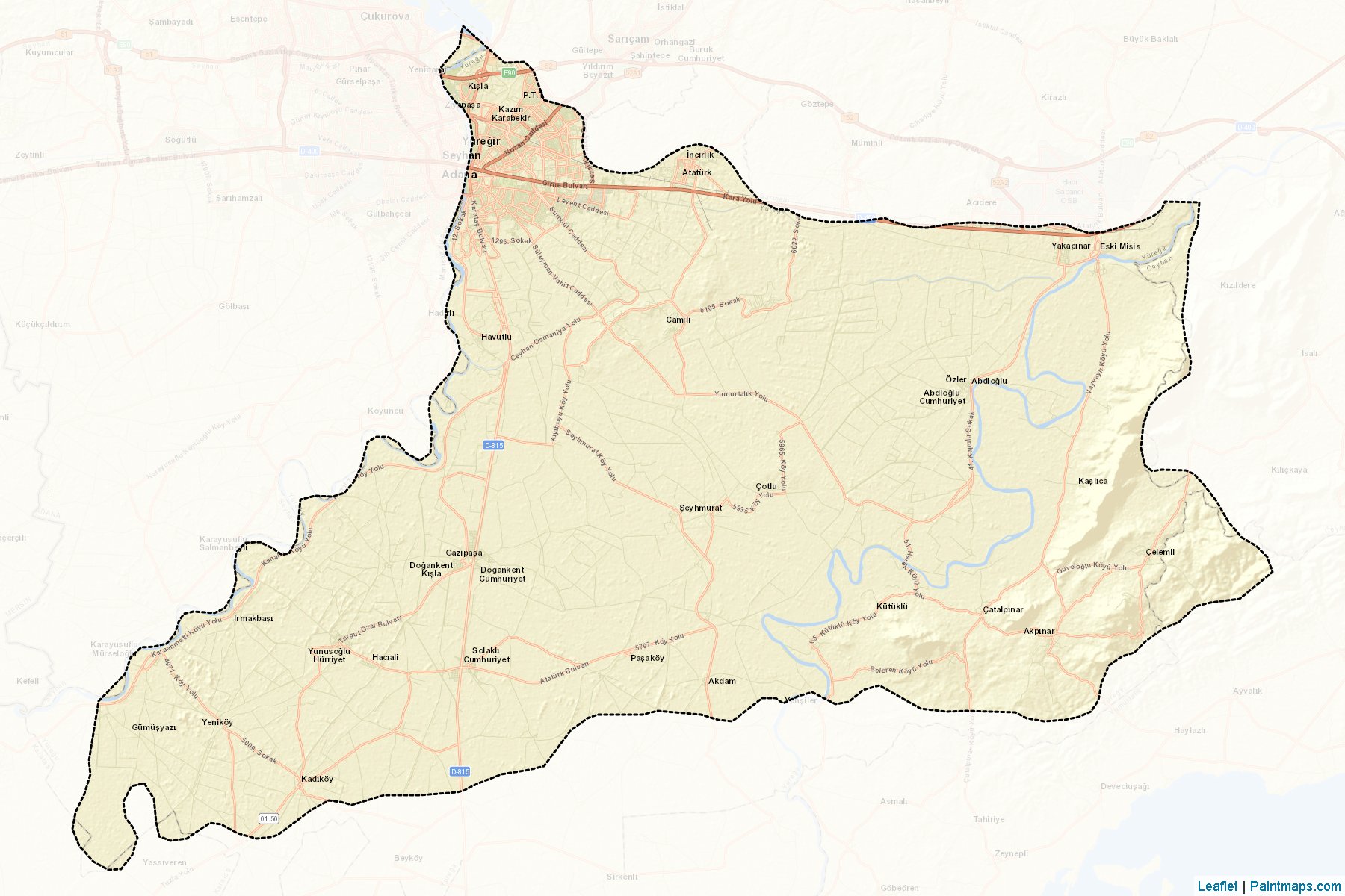 Muestras de recorte de mapas Yüreğir (Adana)-2