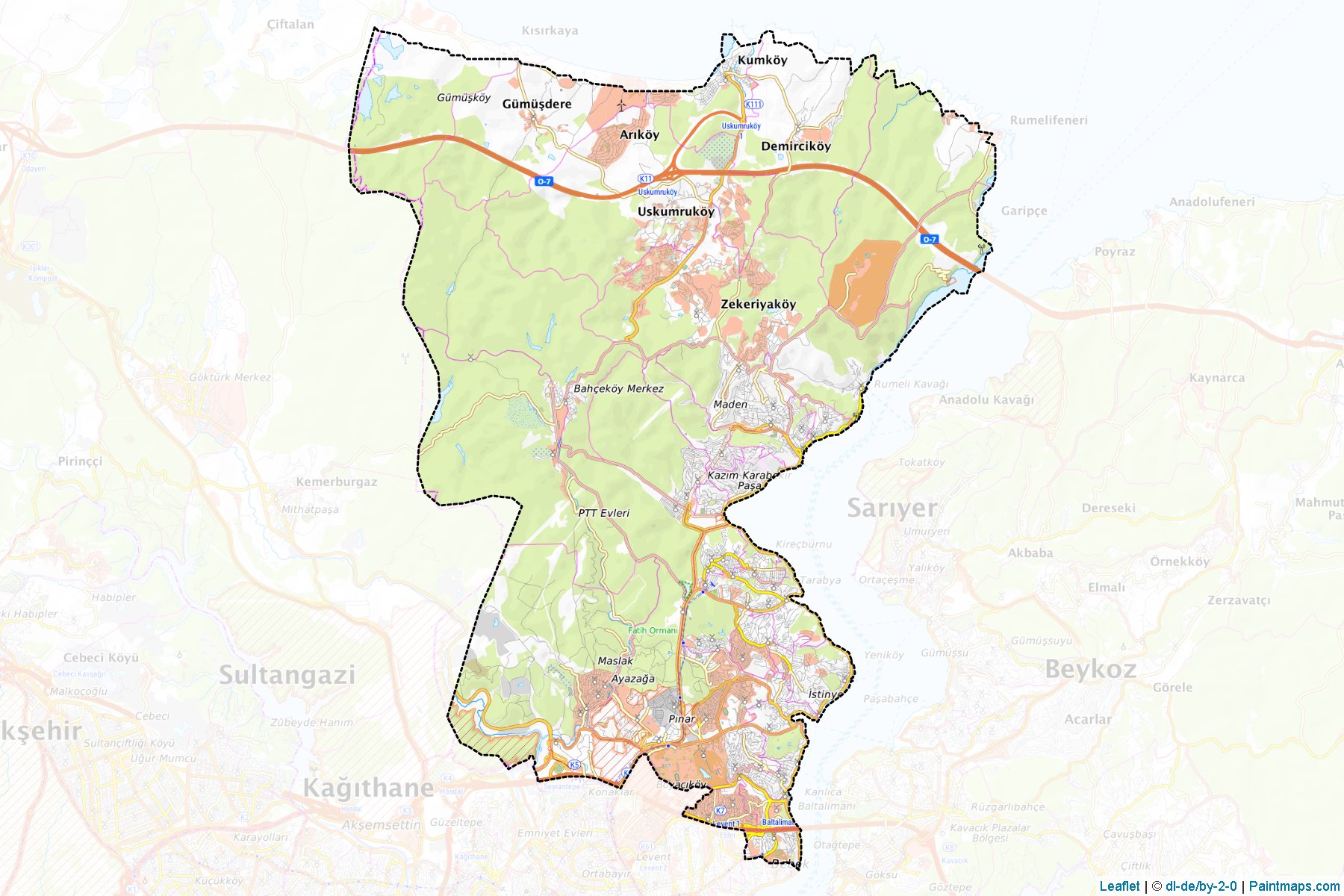 Sariyer (Istanbul) Map Cropping Samples-1