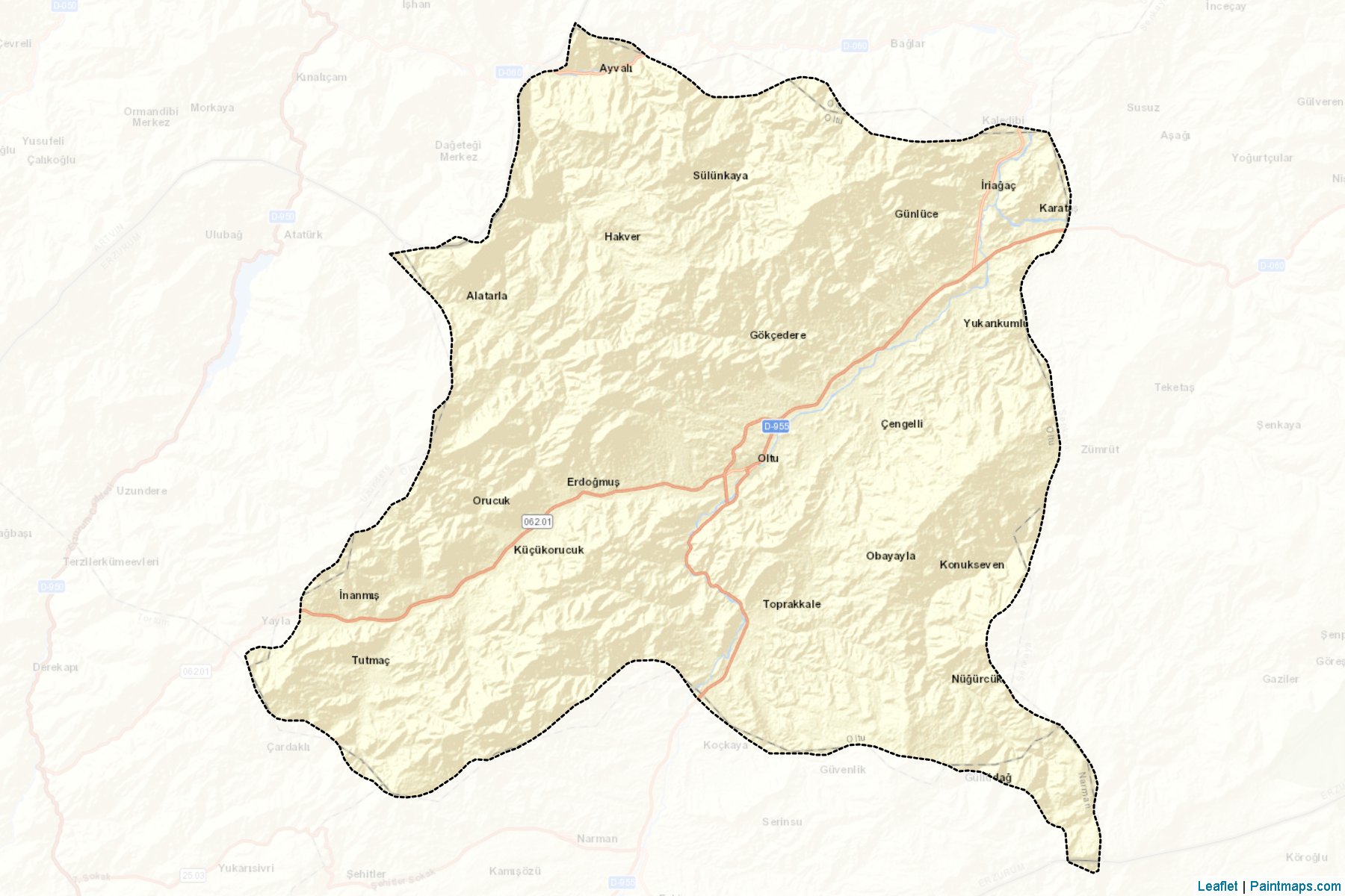 Muestras de recorte de mapas Oltu (Erzurum)-2