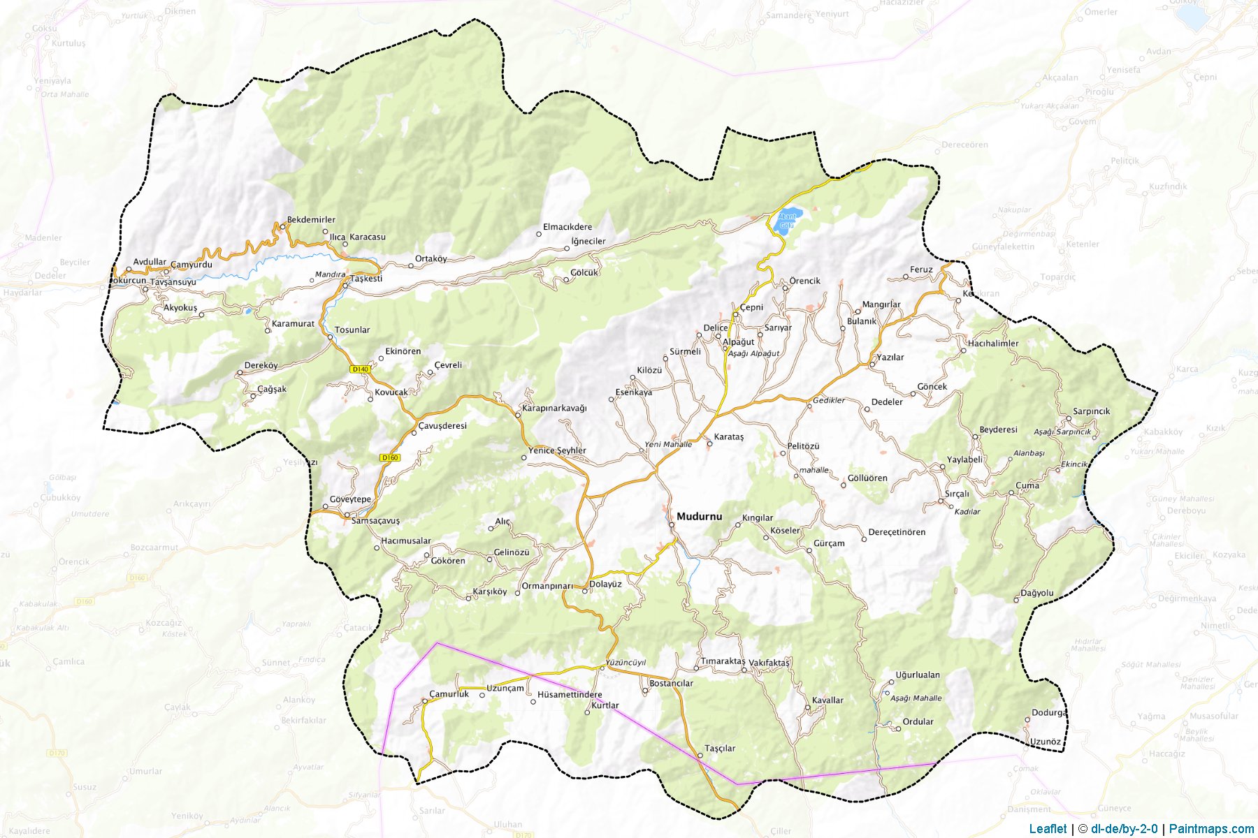 Muestras de recorte de mapas Mudurnu (Bolu)-1