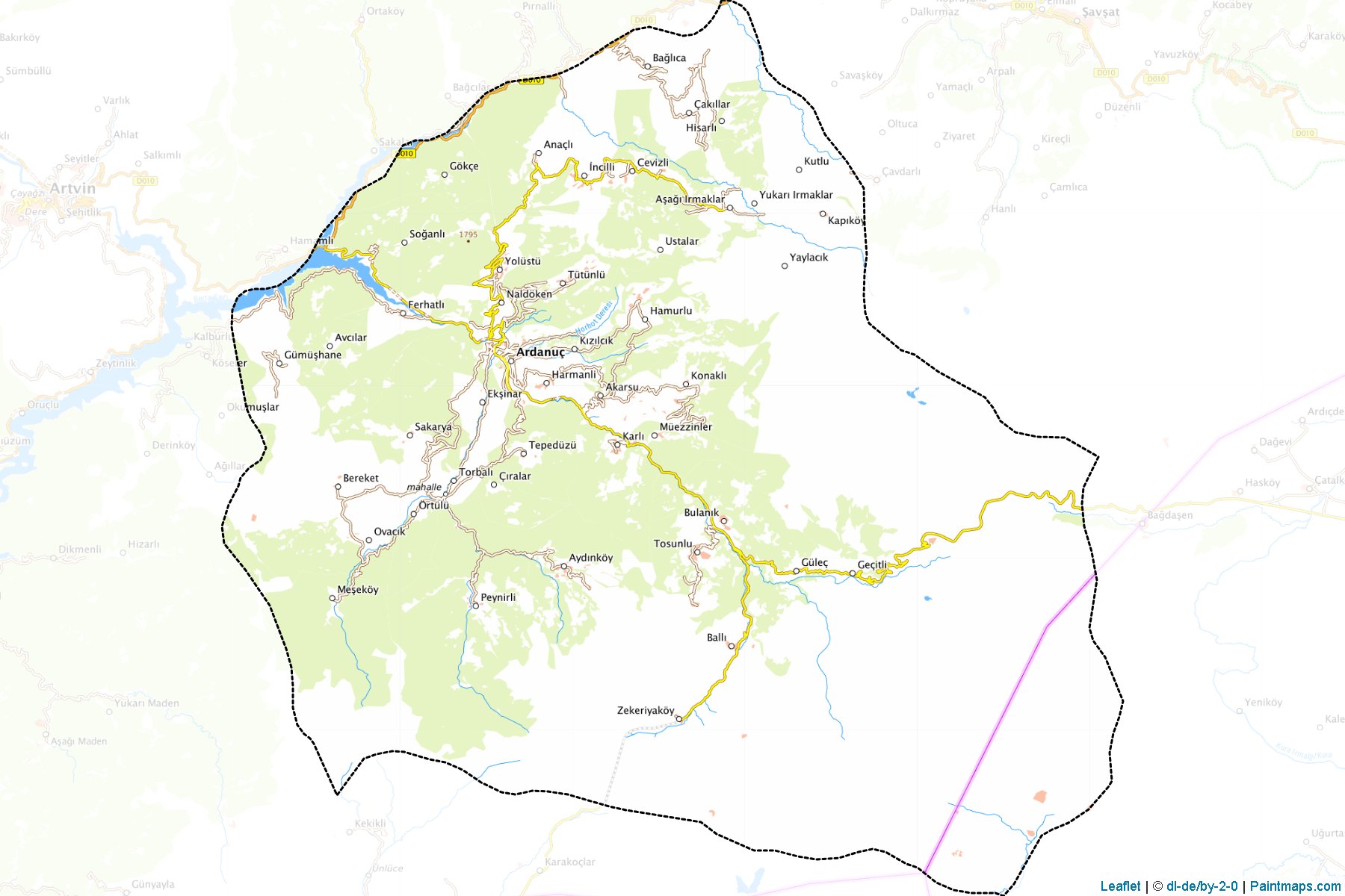 Ardanuç (Artvin) Map Cropping Samples-1