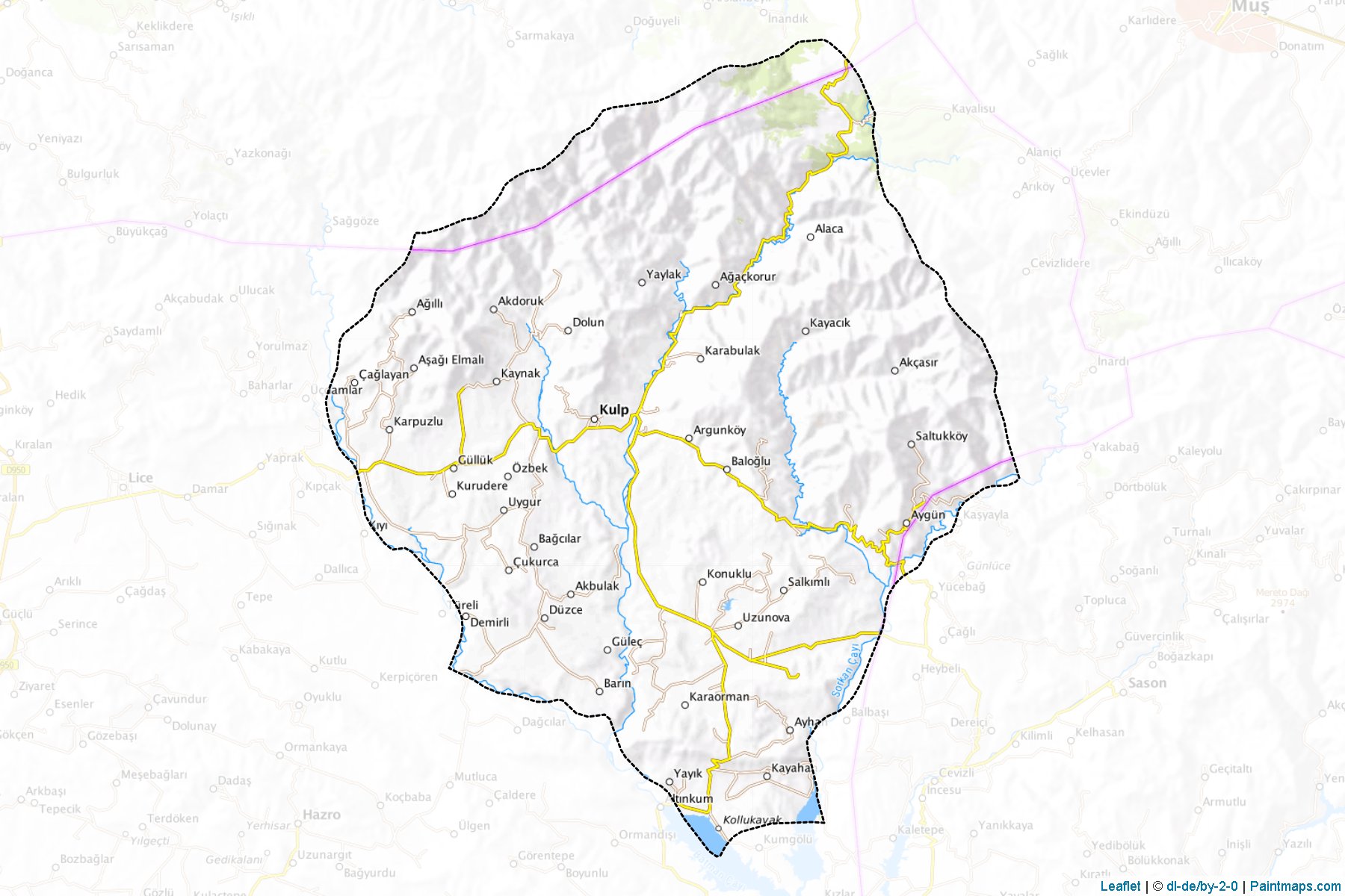 Kulp (Diyarbakir) Map Cropping Samples-1