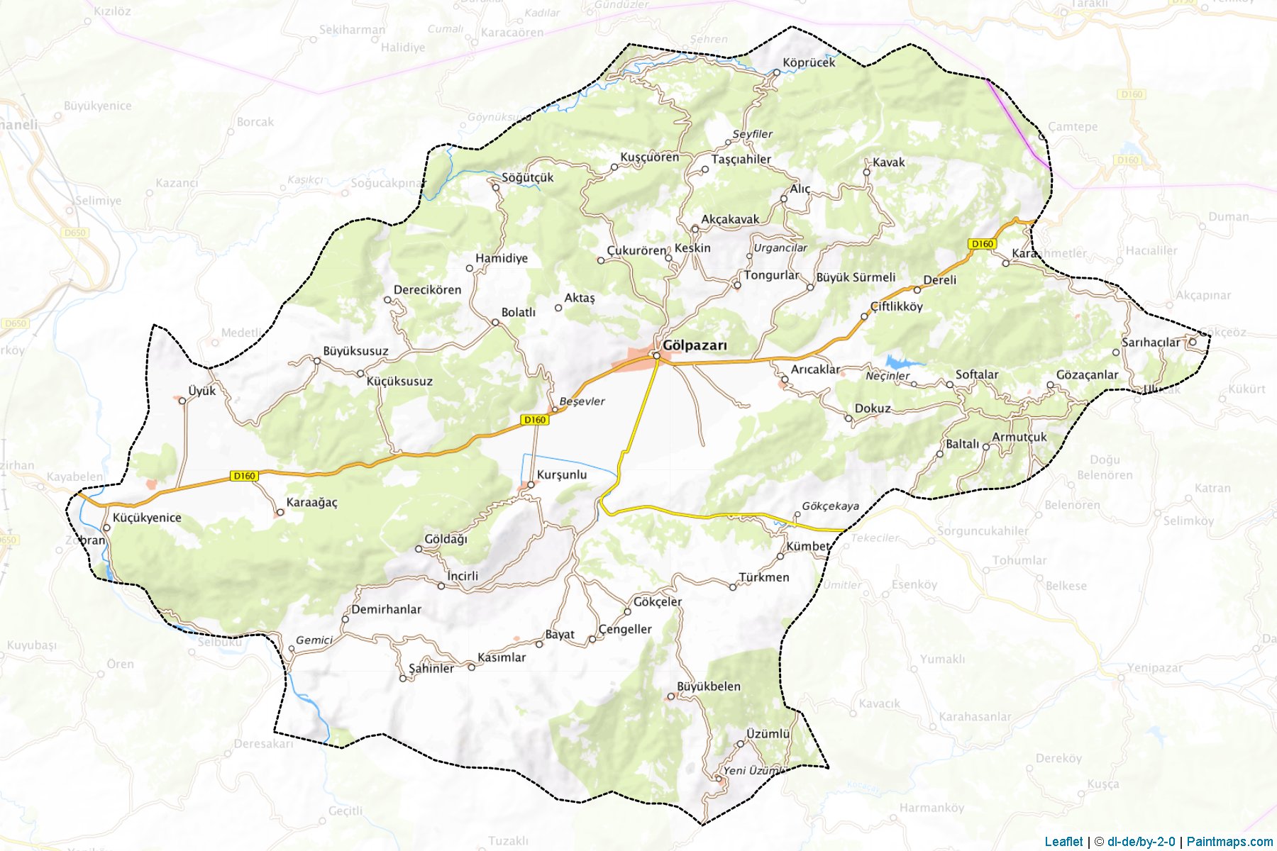 Muestras de recorte de mapas Gölpazarı (Bilecik)-1