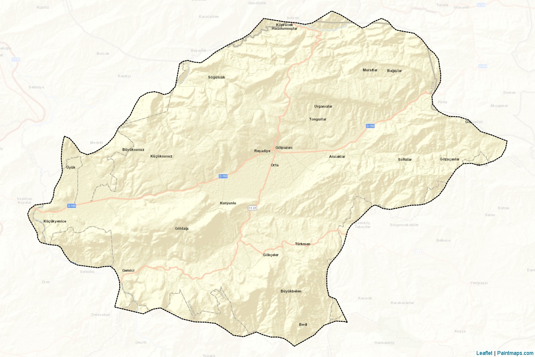 Muestras de recorte de mapas Gölpazarı (Bilecik)-2